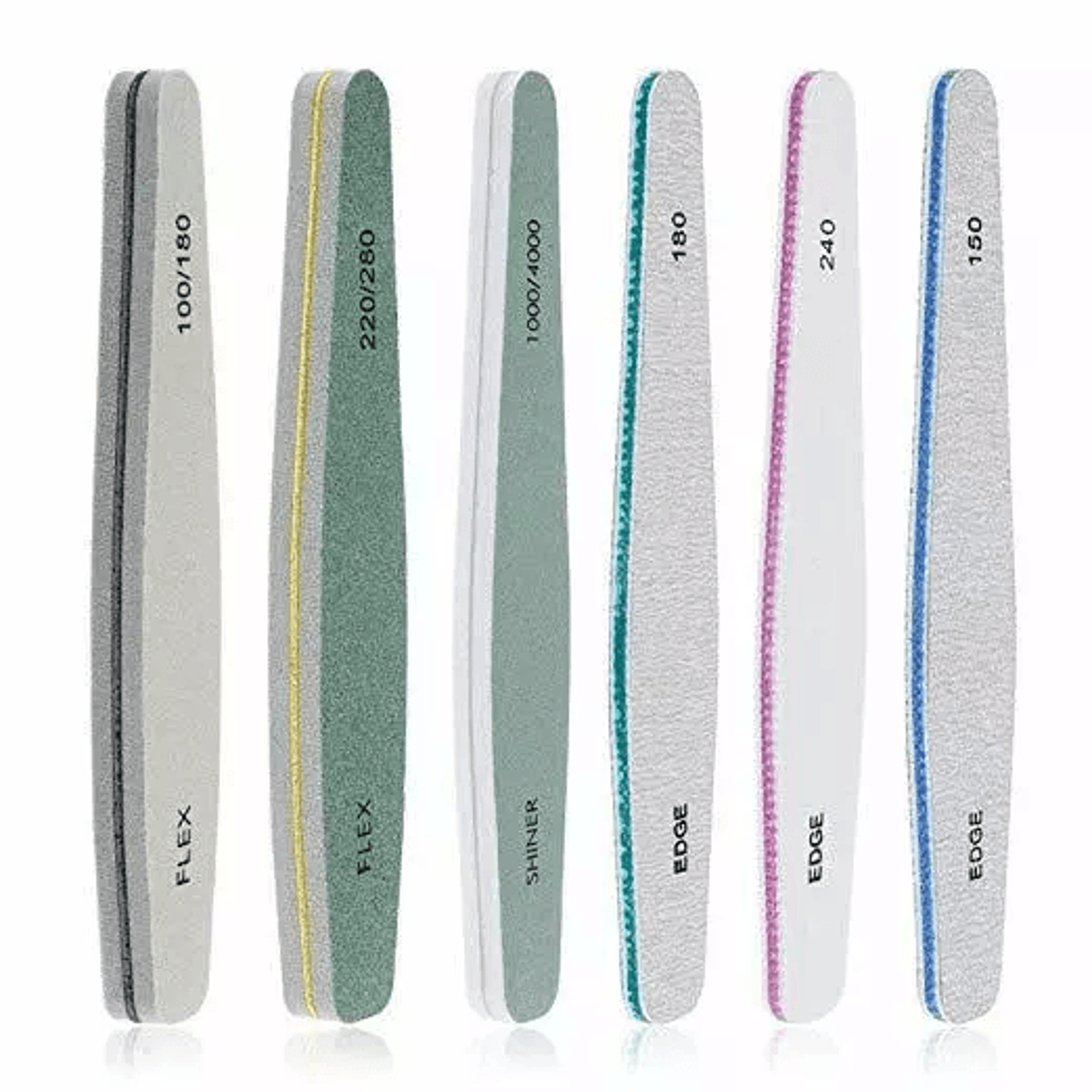 pro nail files set, double sided emery boards, buffer & shiner kit for salon & home