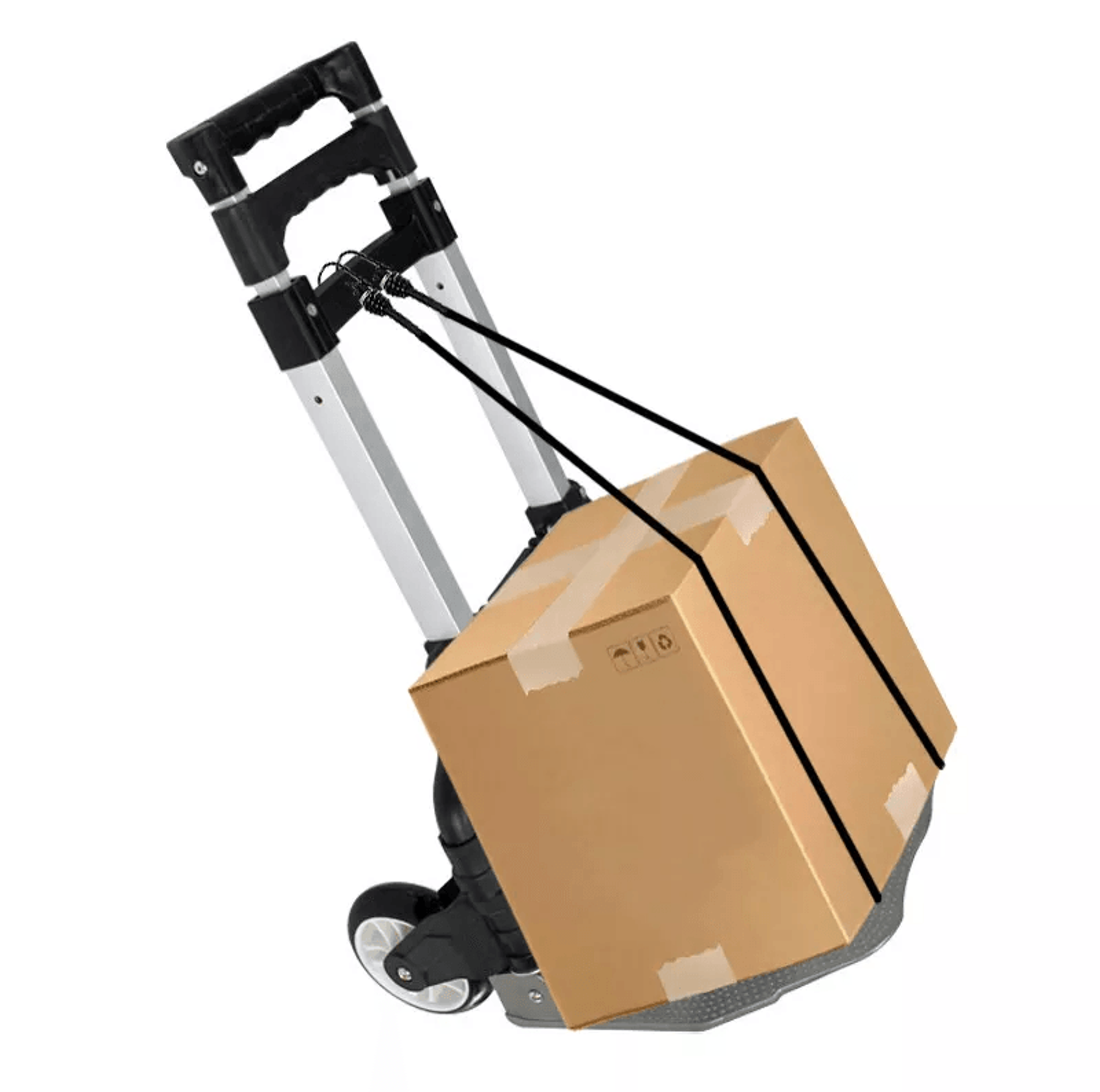 folding aluminium cart dolly, collapsible hand truck trolley for luggage, moving & travel
