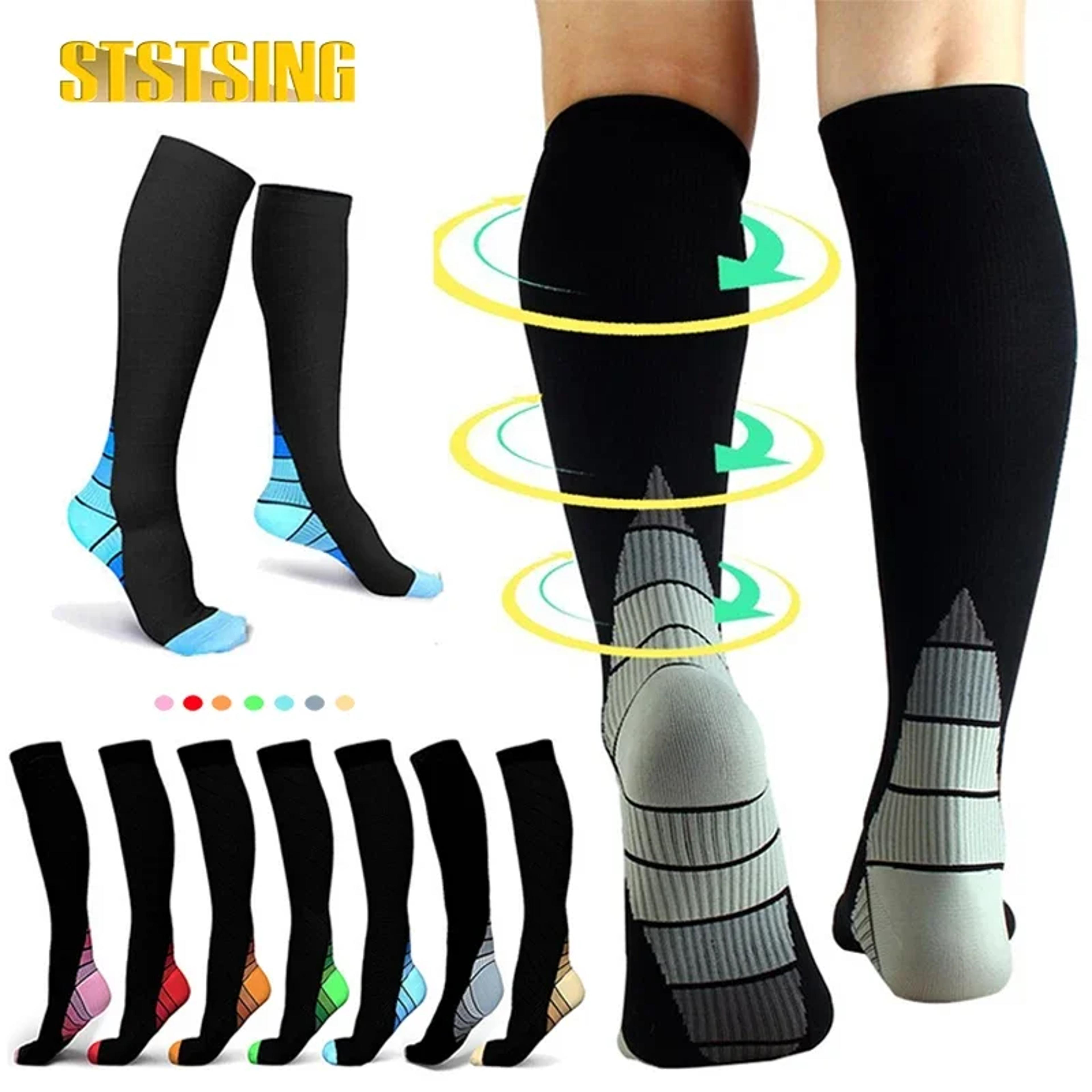 compression socks for women and men, knee high stockings, neuropathy pain relief, swelling support