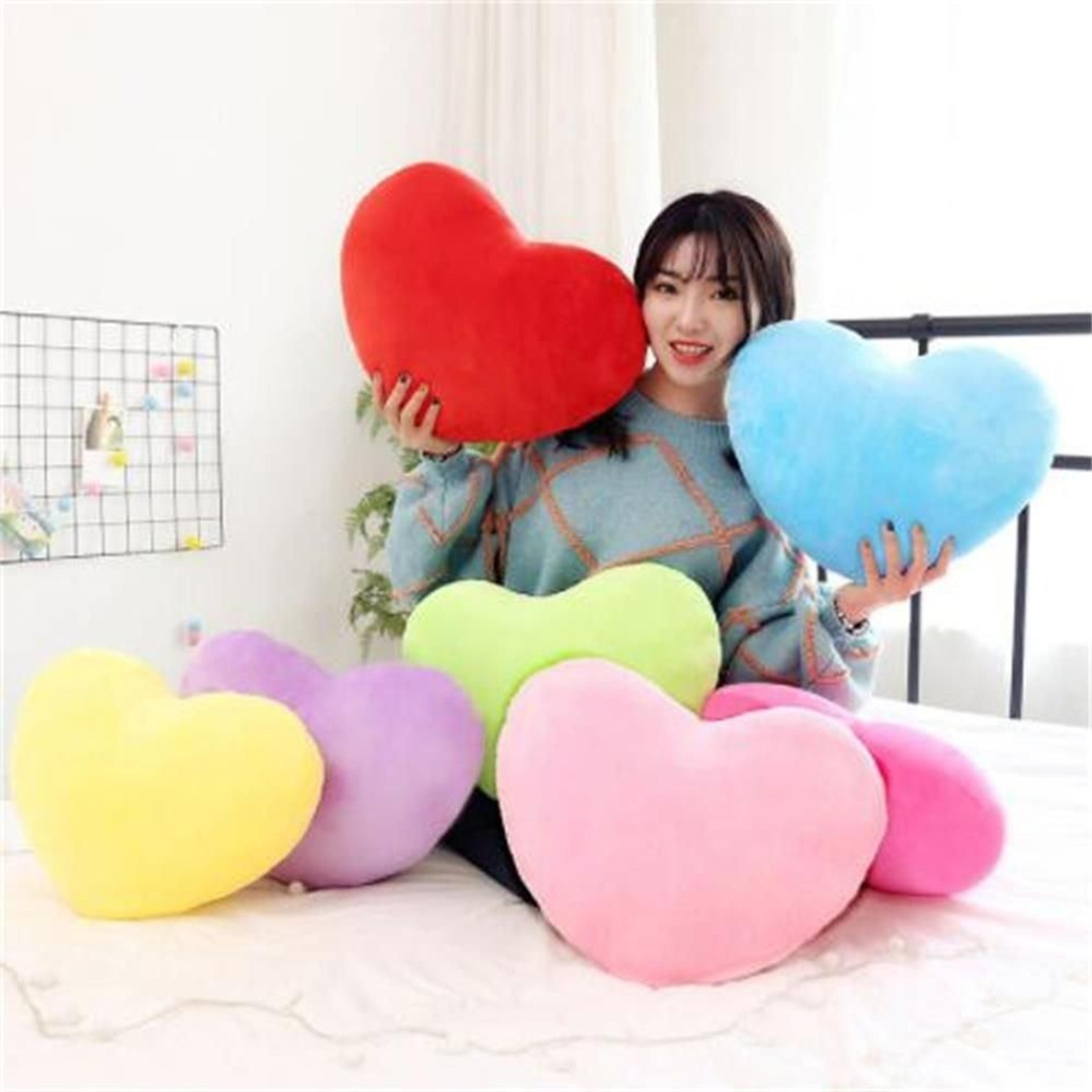 soft star shape stuffed pillow, new moon pattern heart plush, pink color pp cotton valentine day gift
