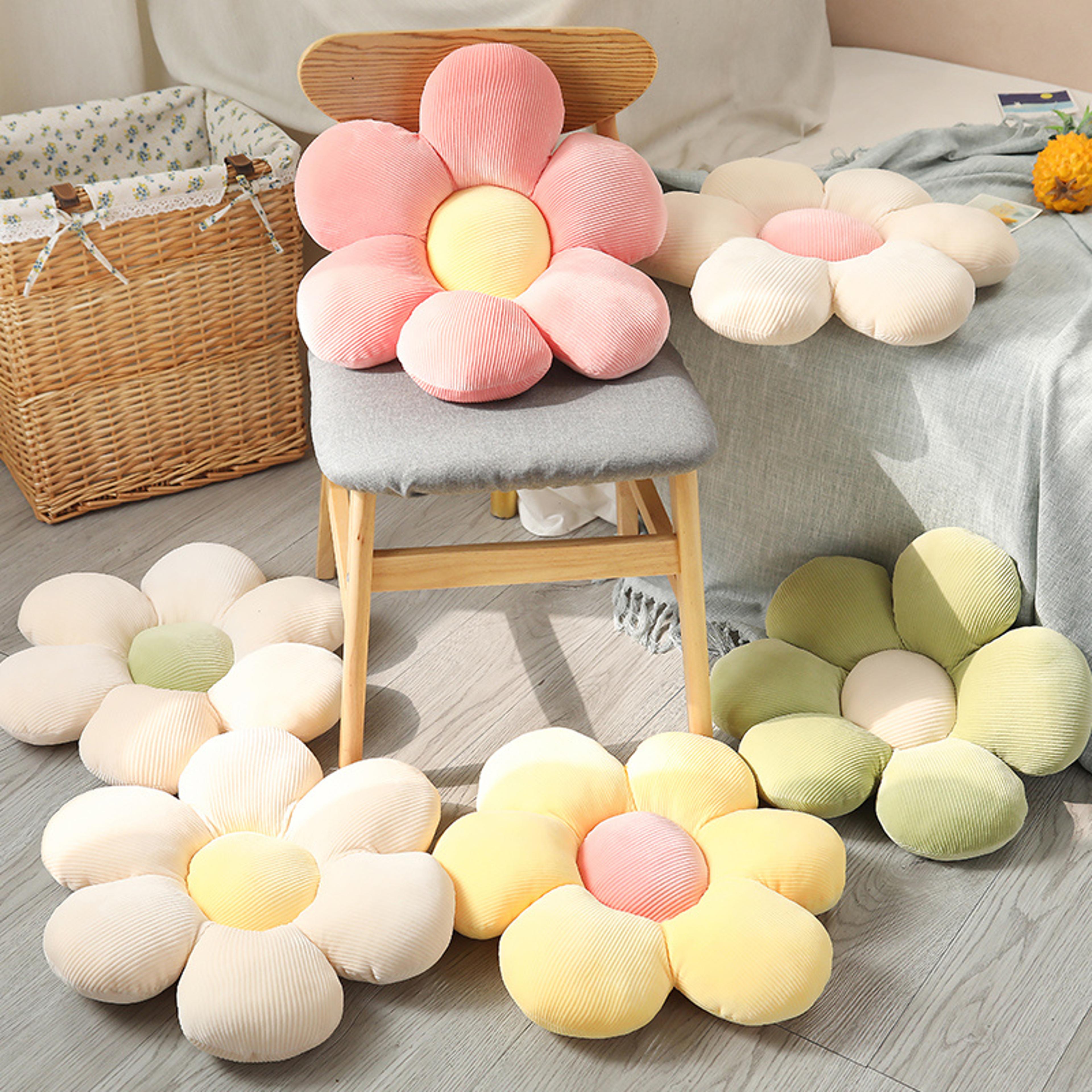 six petal flower cushion, high-quality sunflower pillow, pink flower bay window decor for bedroom seat