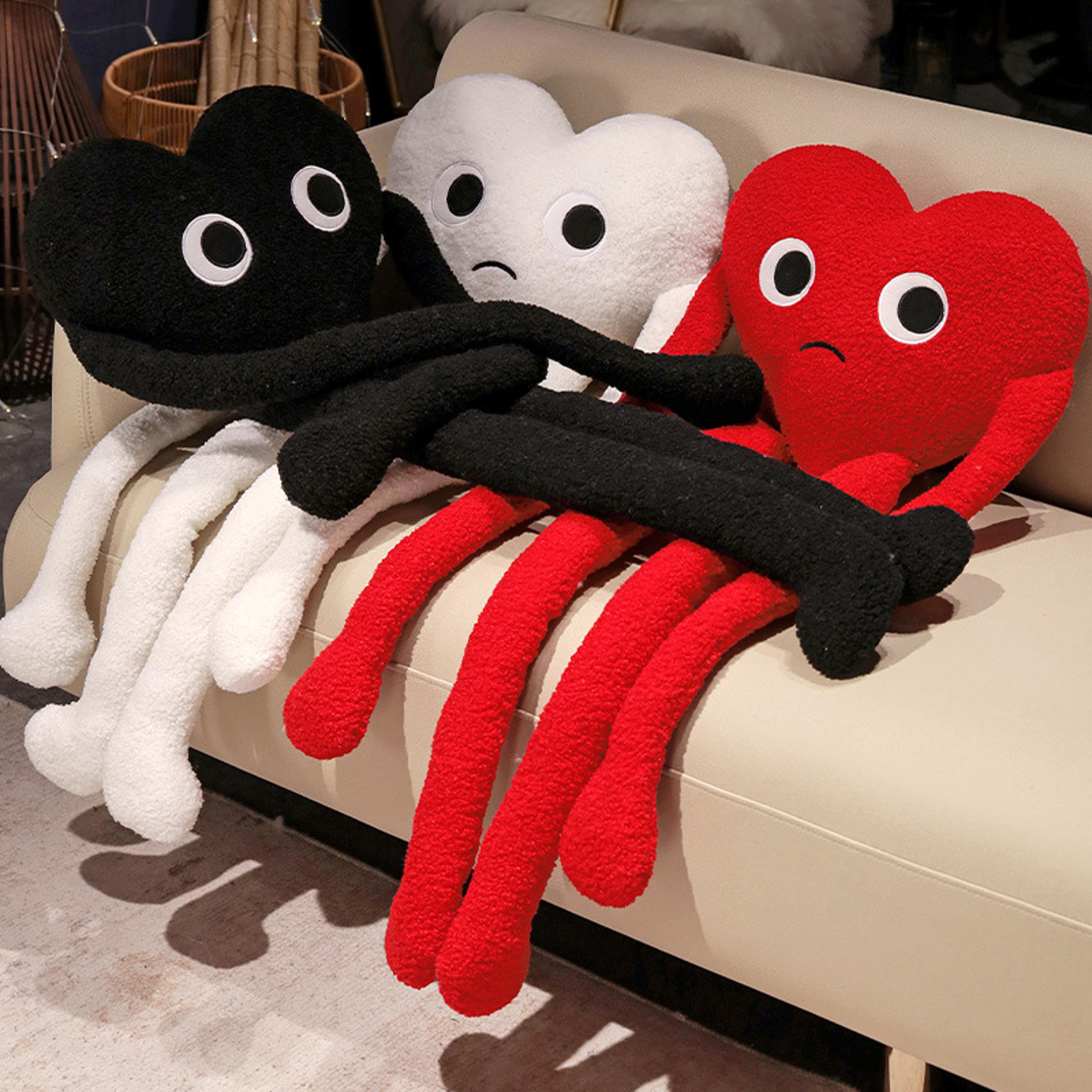 cute red heart-shaped pillow, ins sofa ornament bedroom headboard living room cushion