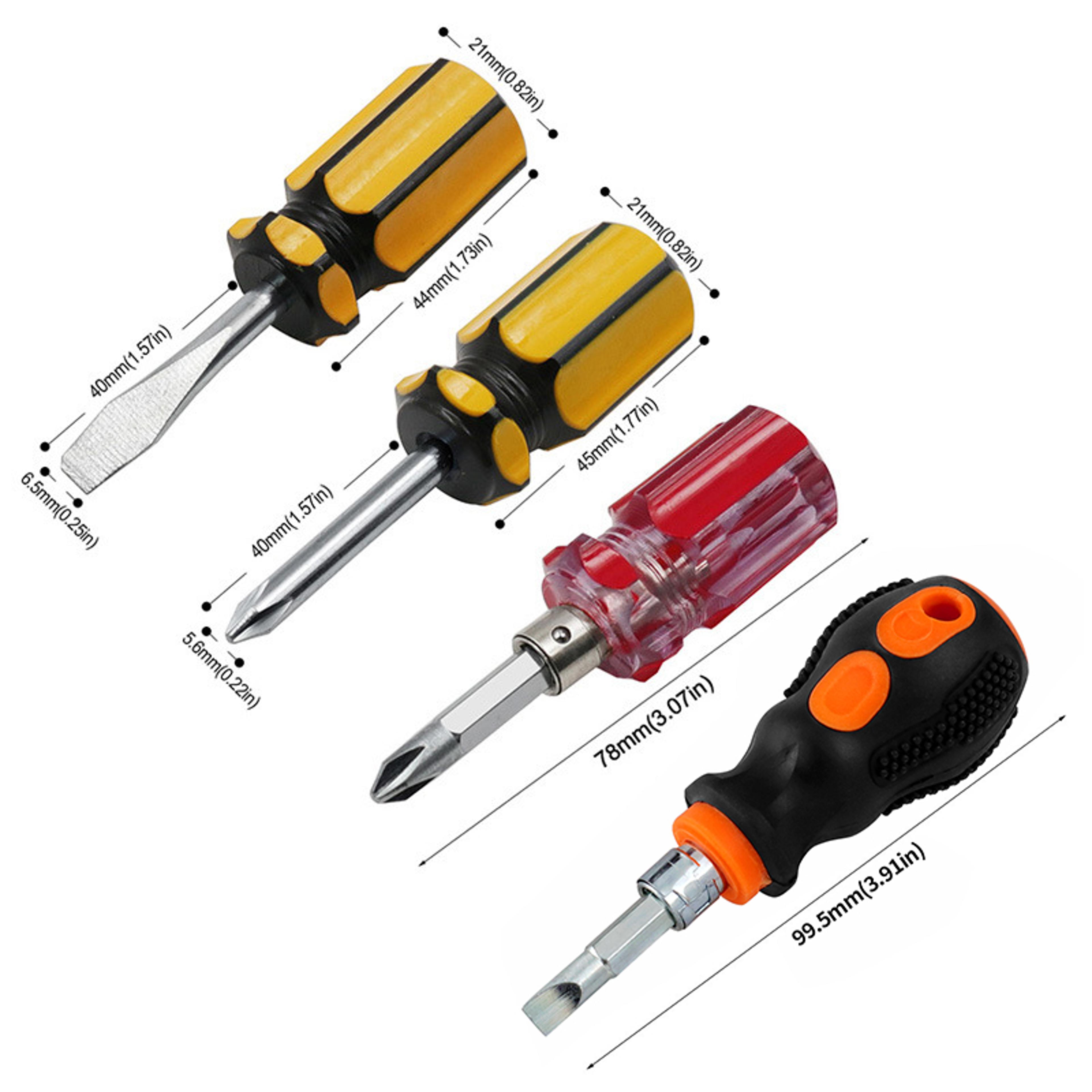 Small Carrot Screwdriver Mini Portable Transparent Head Precision Handle Tool For Car Repair 3