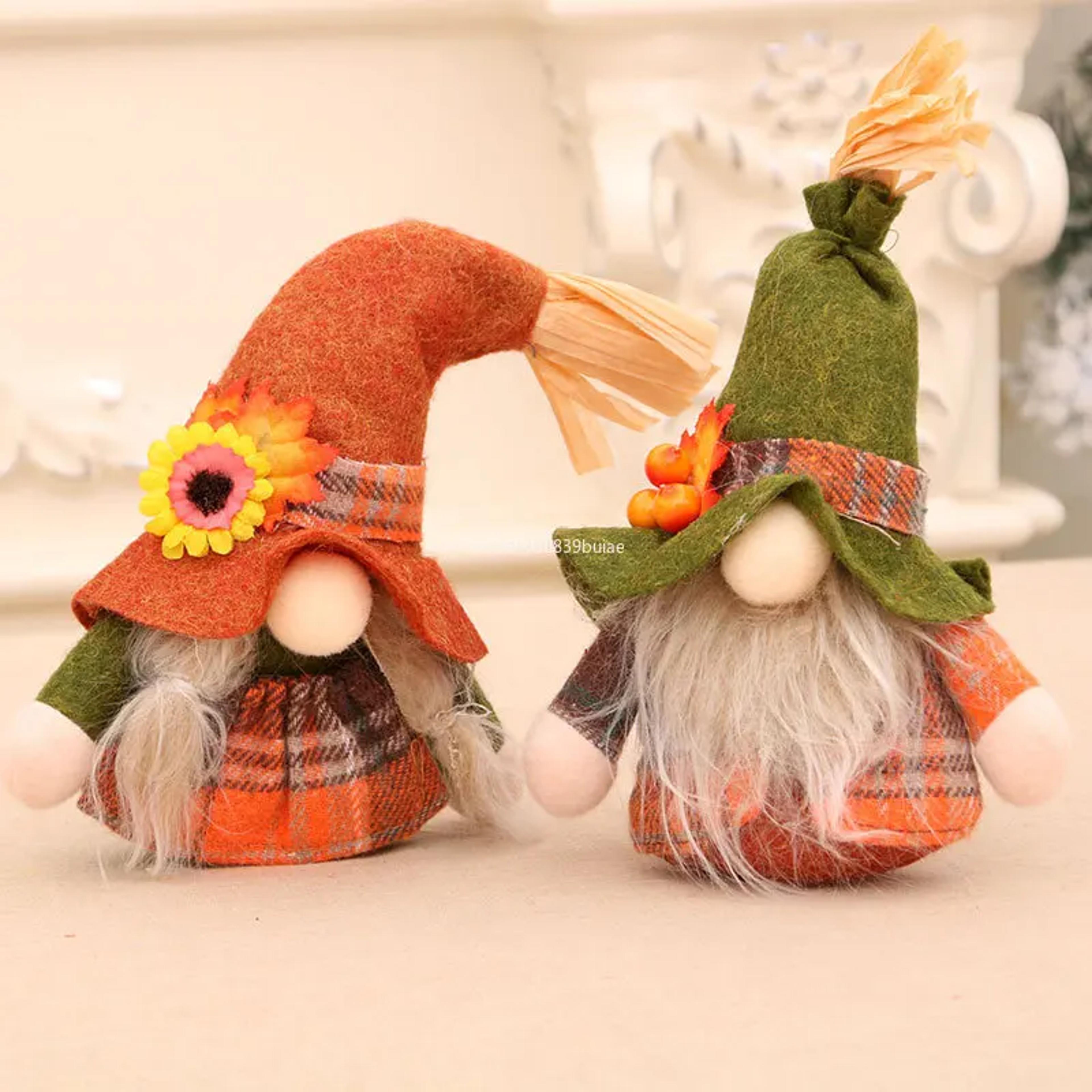 nordic gnome sunflower decor, pumpkin swedish dwarf, thanksgiving day christmas gift