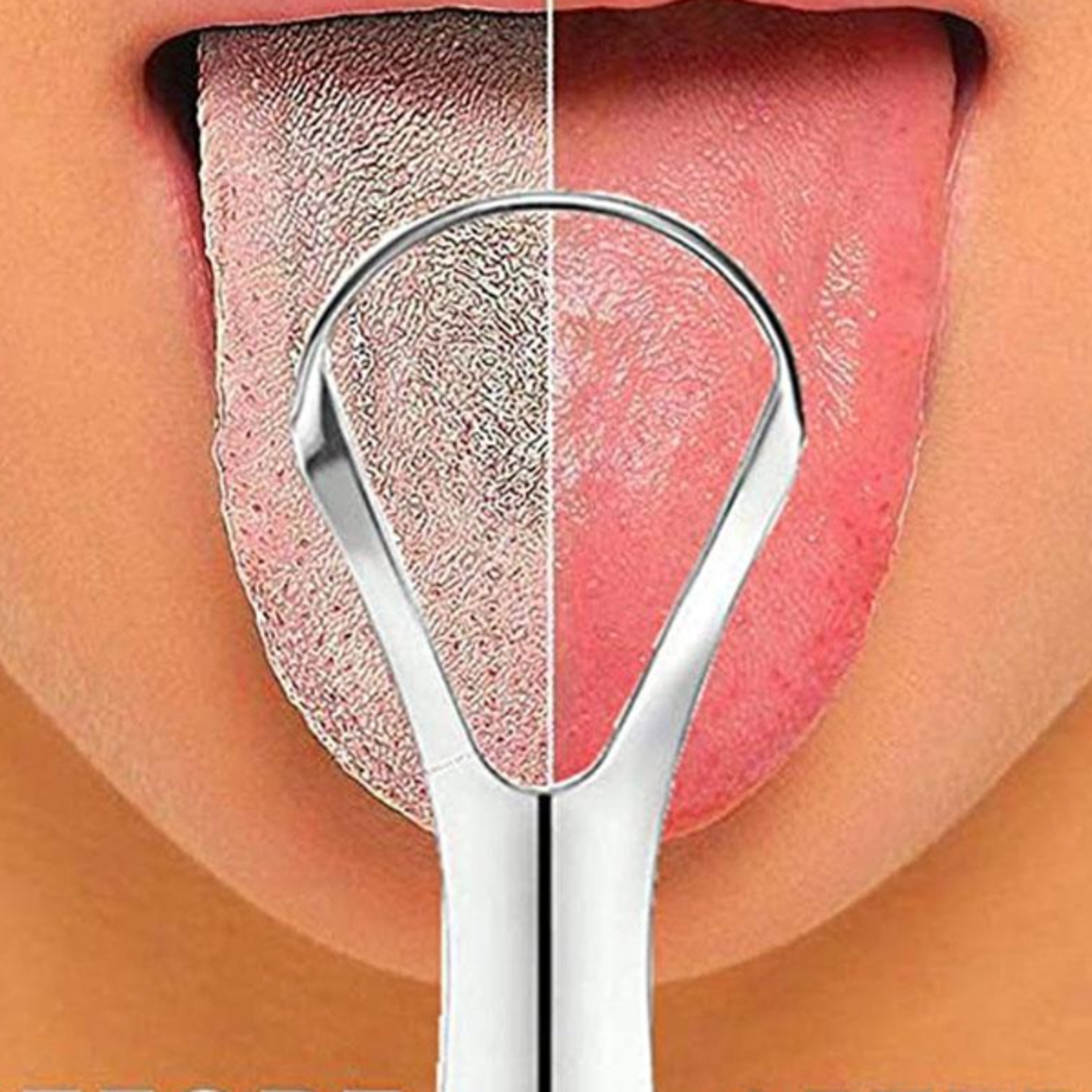 freshbreath pro stainless steel tongue scraper