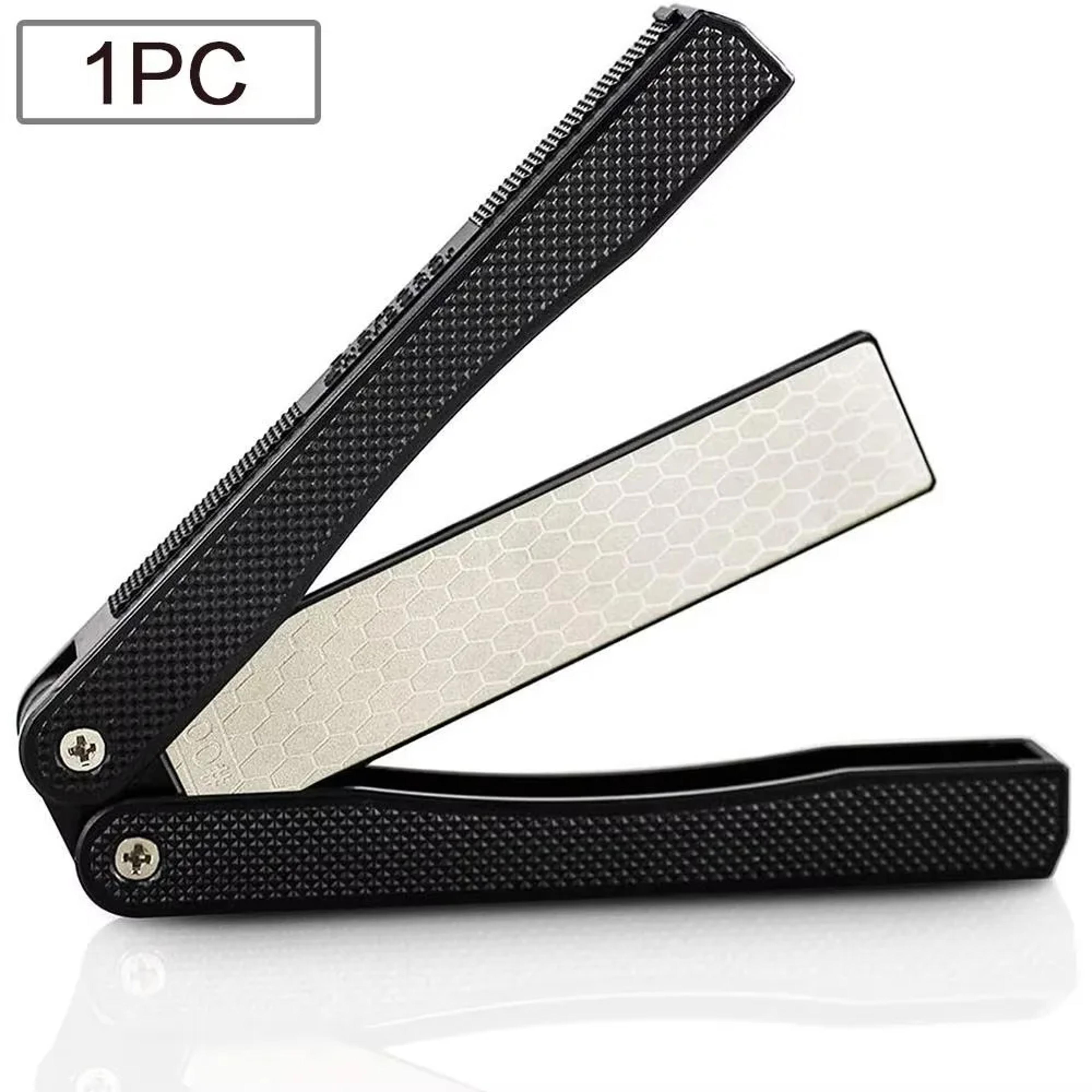 DiamondEdge Foldable Pocket Knife Sharpener  Double Sided Diamond Whetstone 6