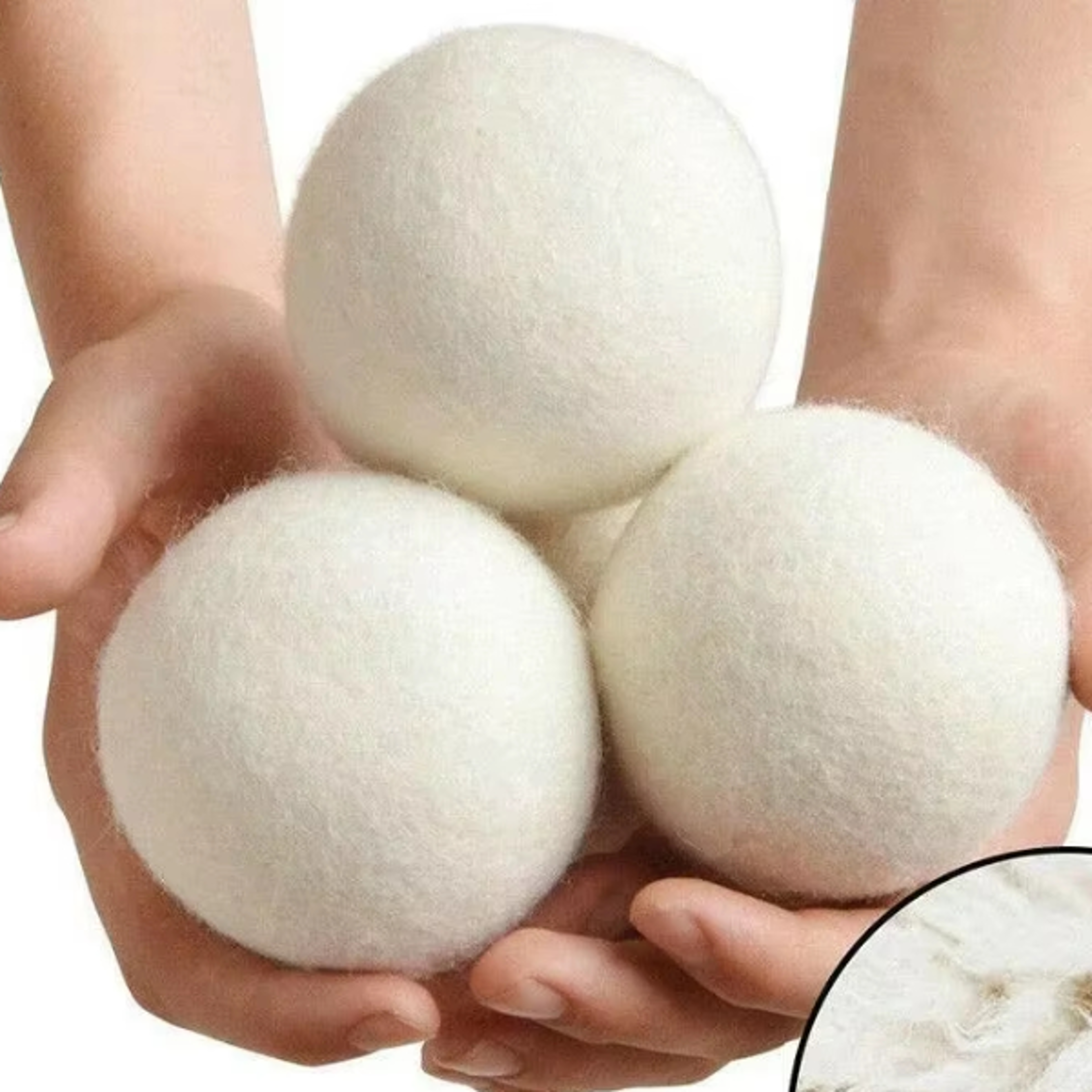 ecoclean reusable wool dryer balls set natural fabric softener & eco friendly laundry dryer balls