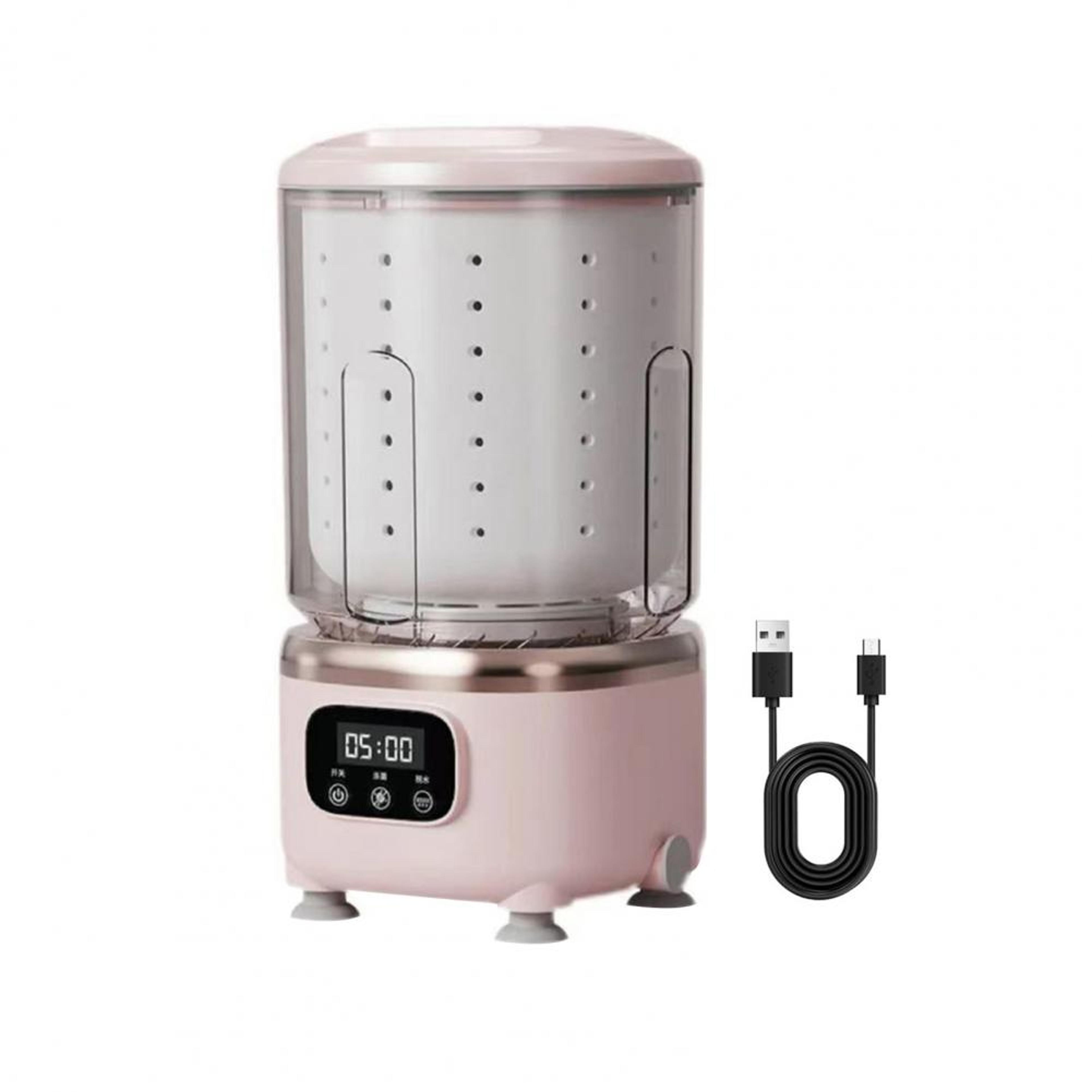 Rechargeable Mini Portable Washing Machine Travel Laundry Cup For Underwear Socks  Delicates 6