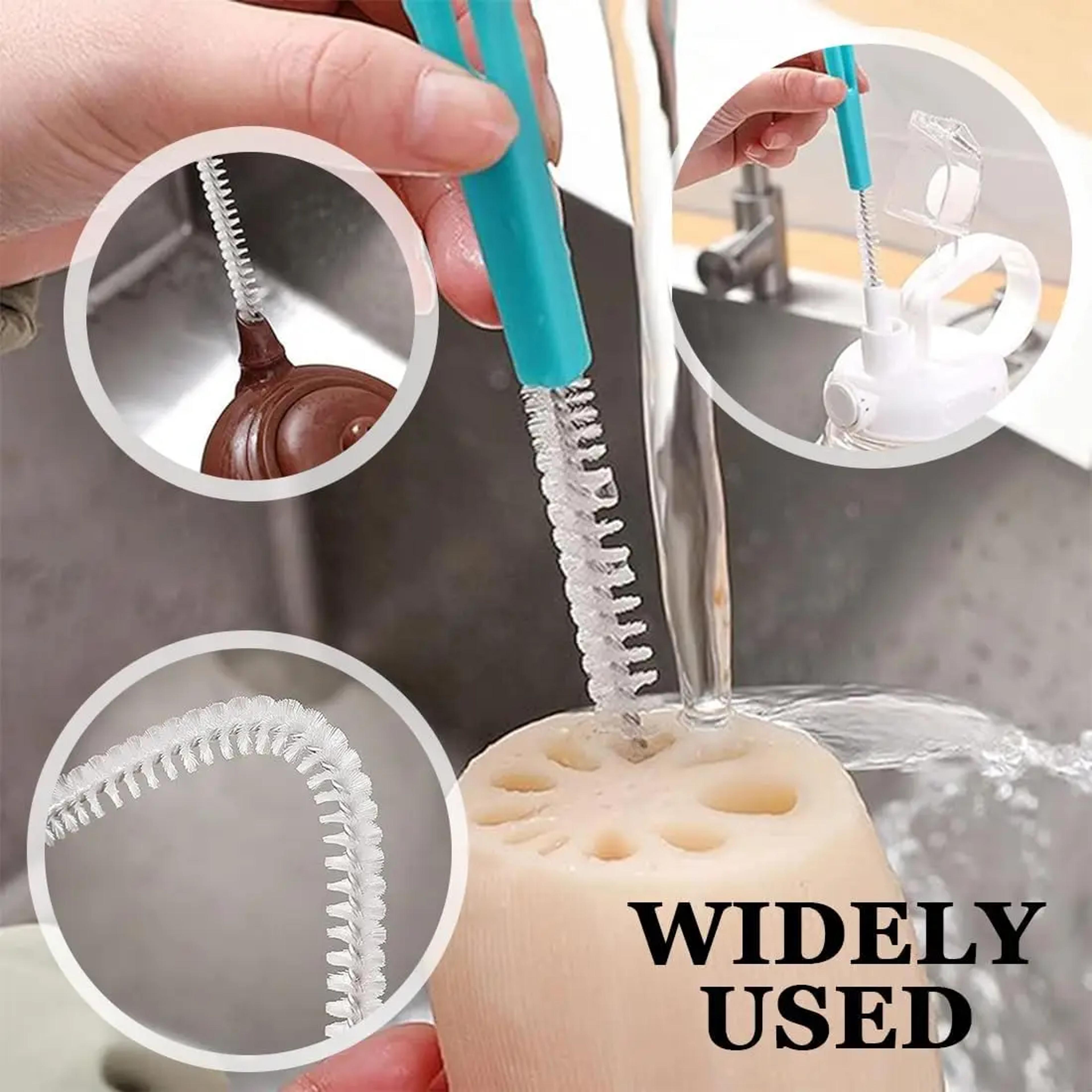 Premium Long Bristle Straw Cleaner Brush Set Reusable Tumbler  Bottle Tube Cleaning Tool 2