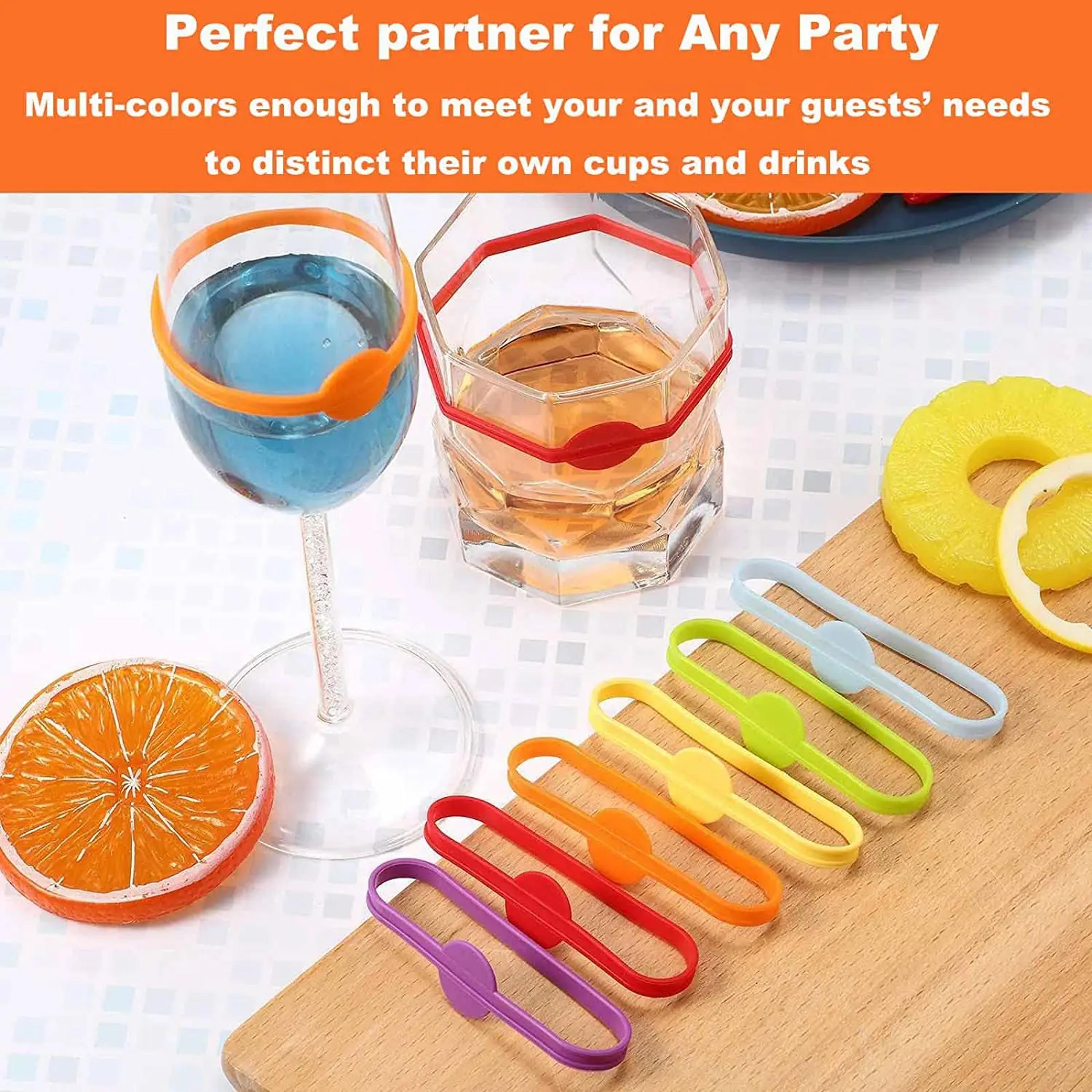 Silicone Drink Marker Charms Set For Wine Glasses And Cups Reusable Wine Glass Markers 2