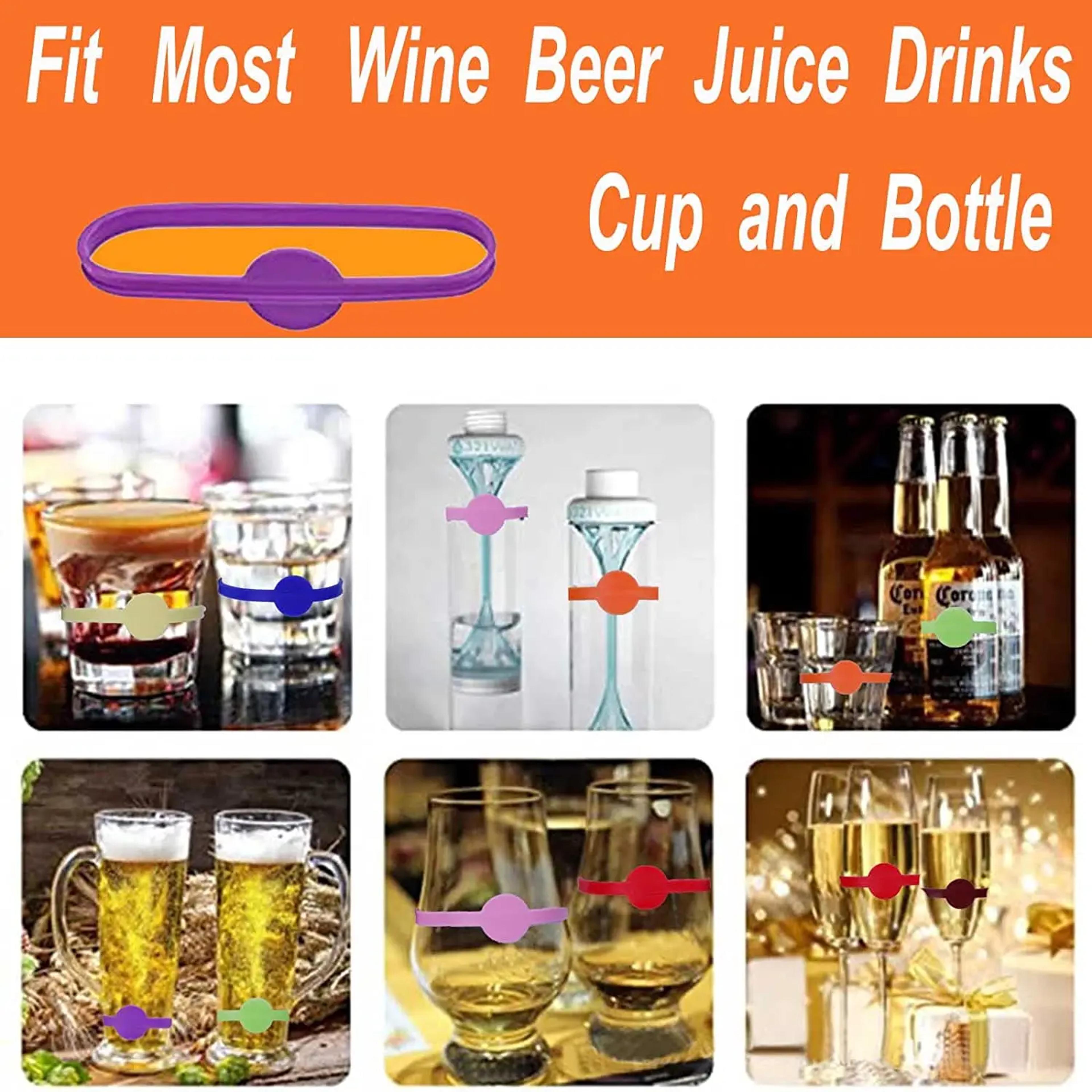 Silicone Drink Marker Charms Set For Wine Glasses And Cups Reusable Wine Glass Markers 4