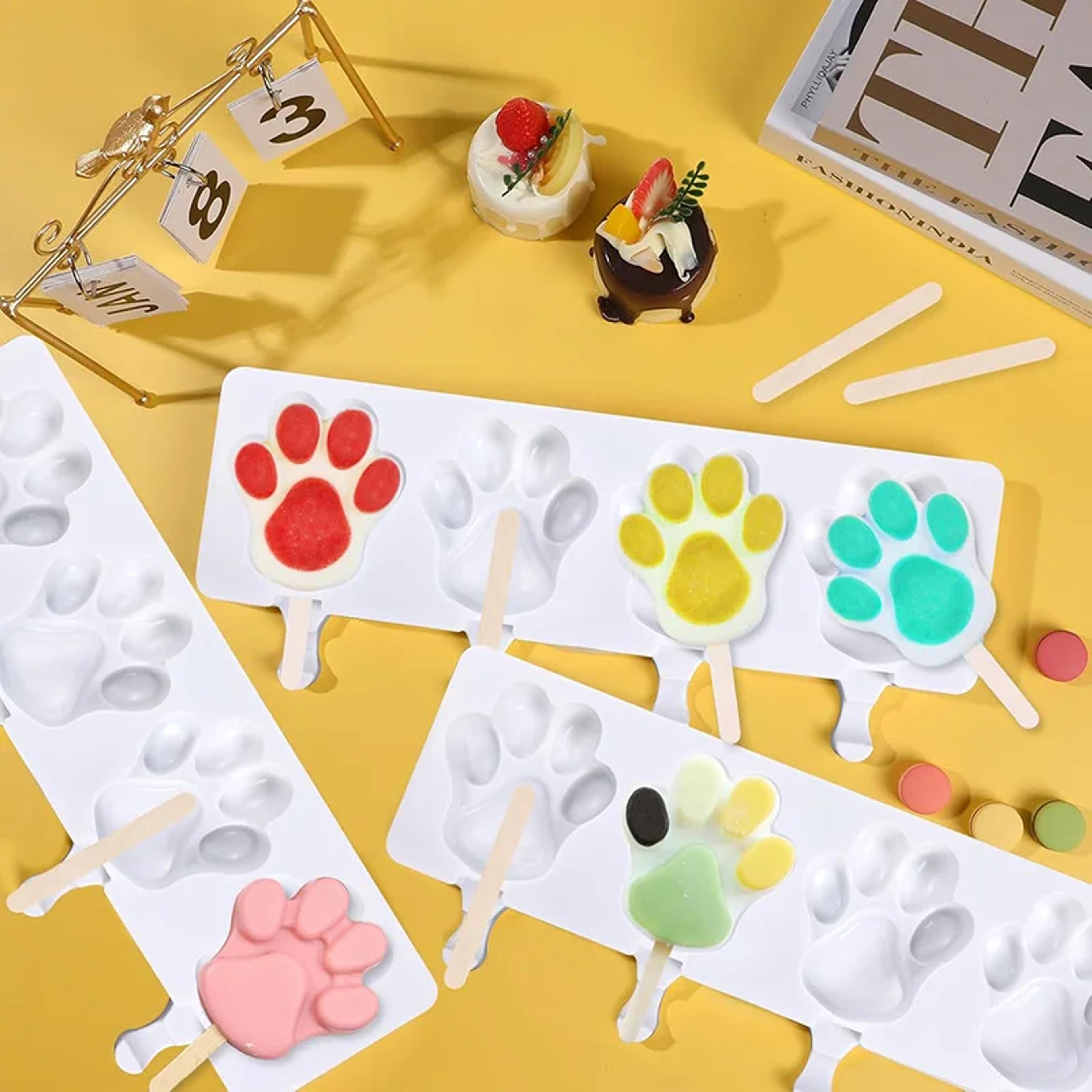 Dog Paw Silicone Popsicle Mold For Ice Cream Ice Cubes  Frozen Treats 2
