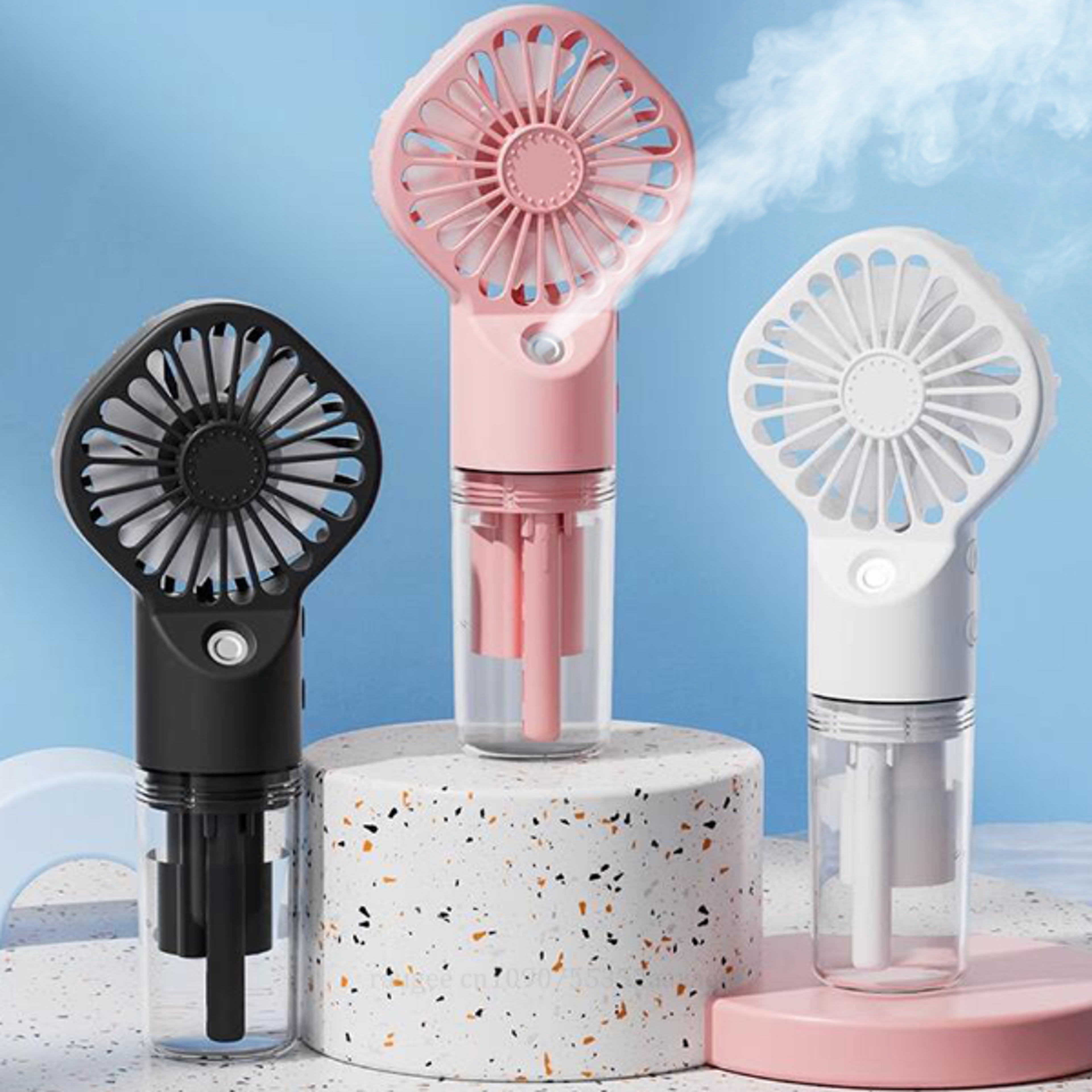 breeze pro portable misting fan usb rechargeable personal cooling fan