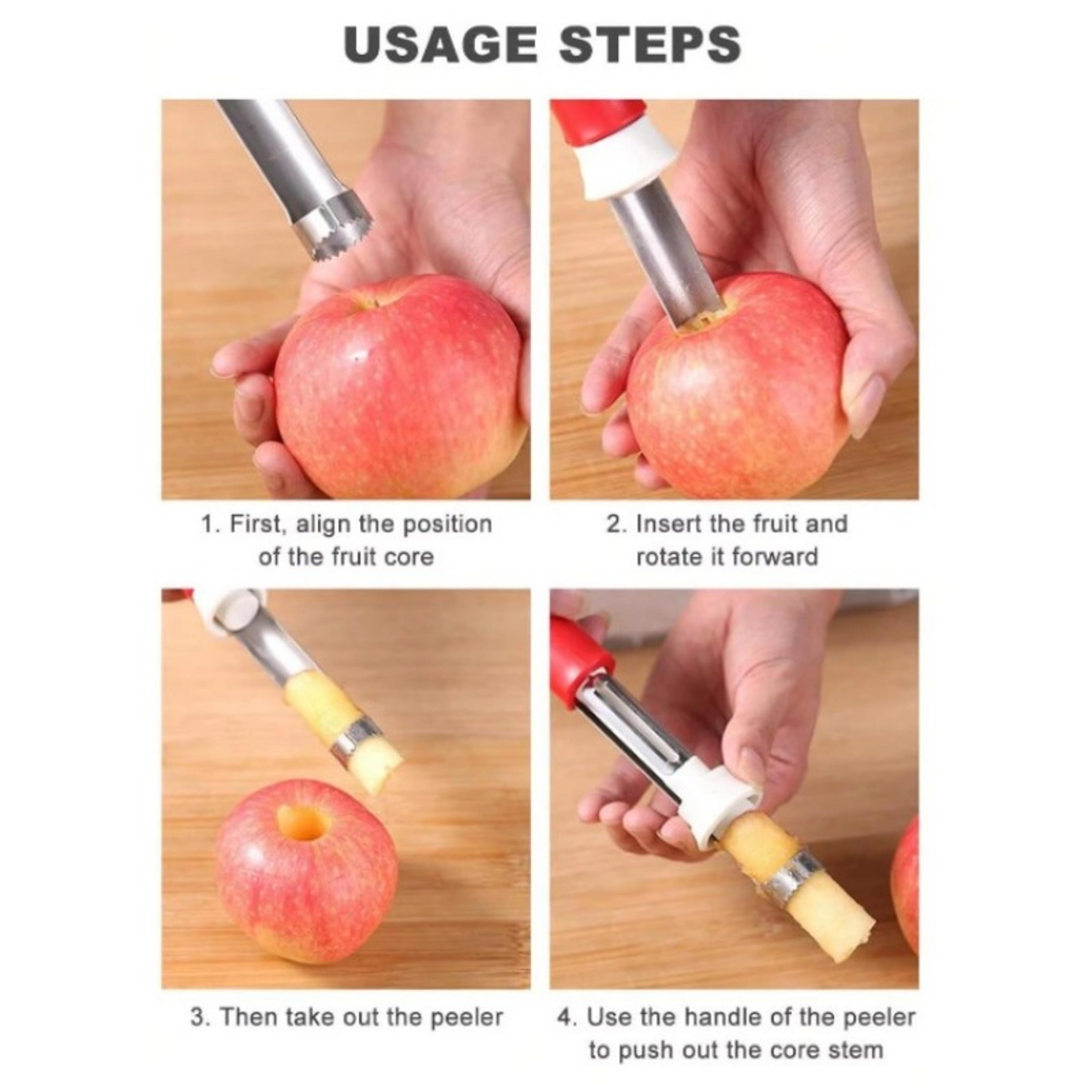 Stainless Steel Apple Corer  Peeler Tool For Fruits And Vegetables 4
