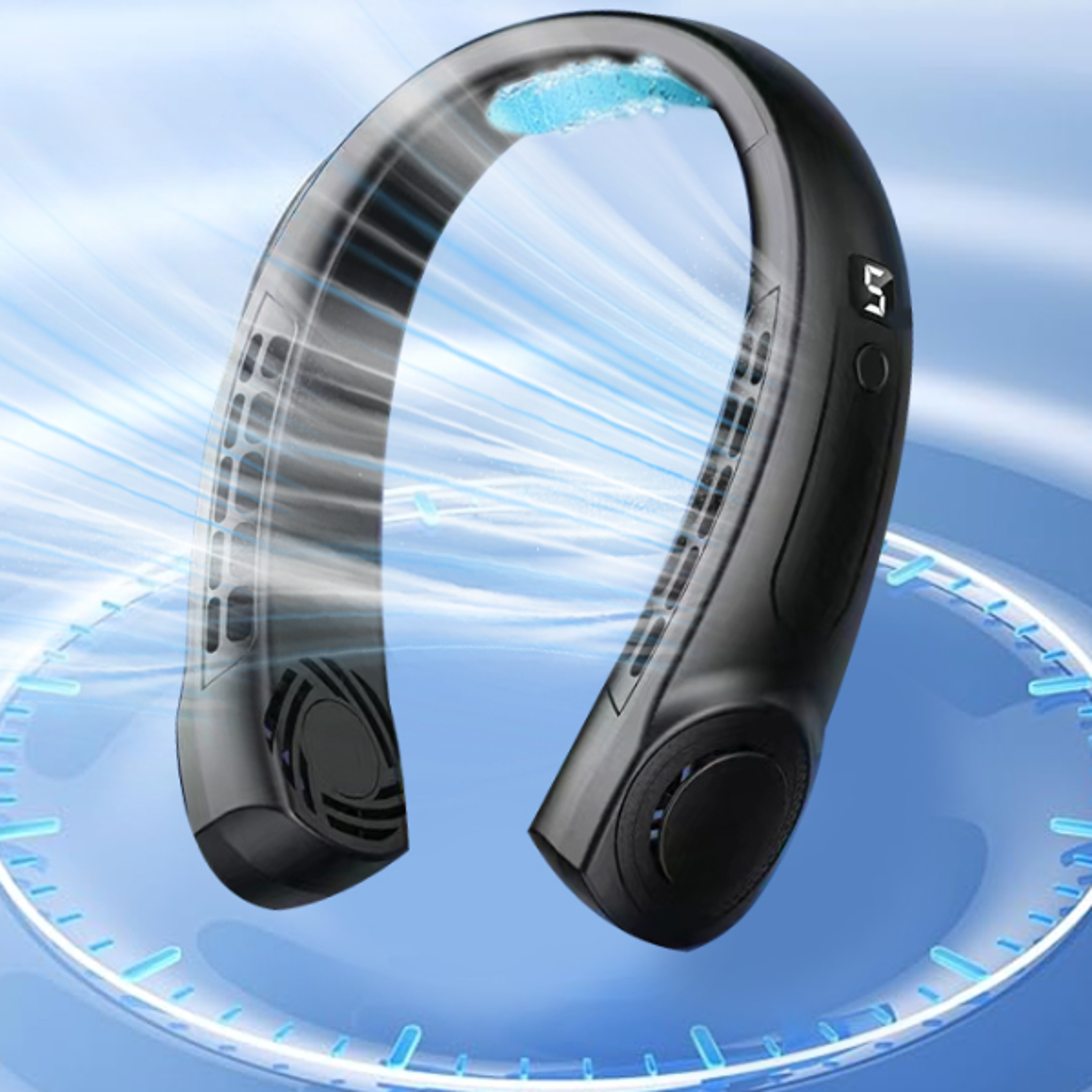 cool breeze pro wearable neck fan with quiet strong airflow & long battery life