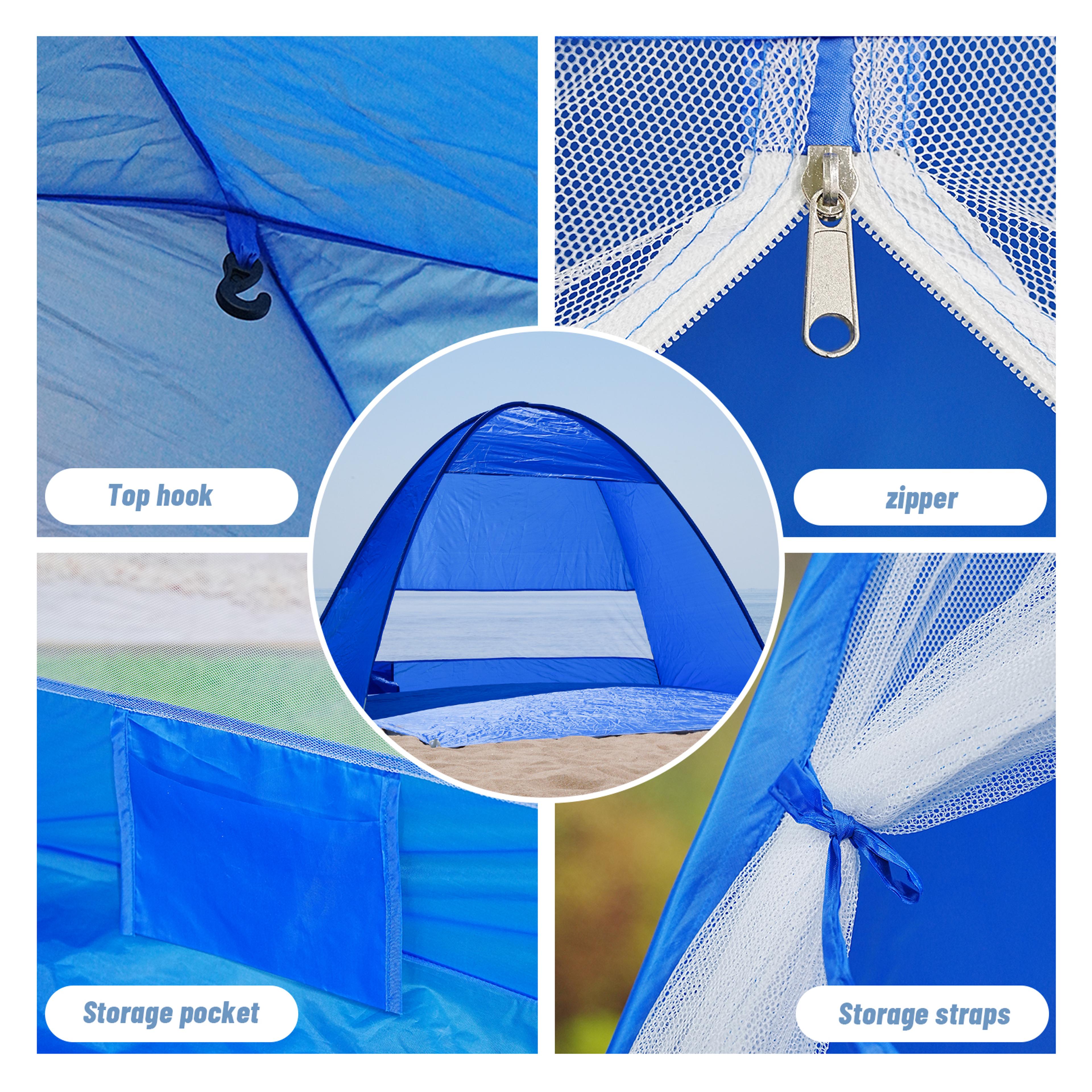 Pop Up Beach Tent Portable Camping Tent Foldable Sun Shelter Compact Travel Carry Bag 3