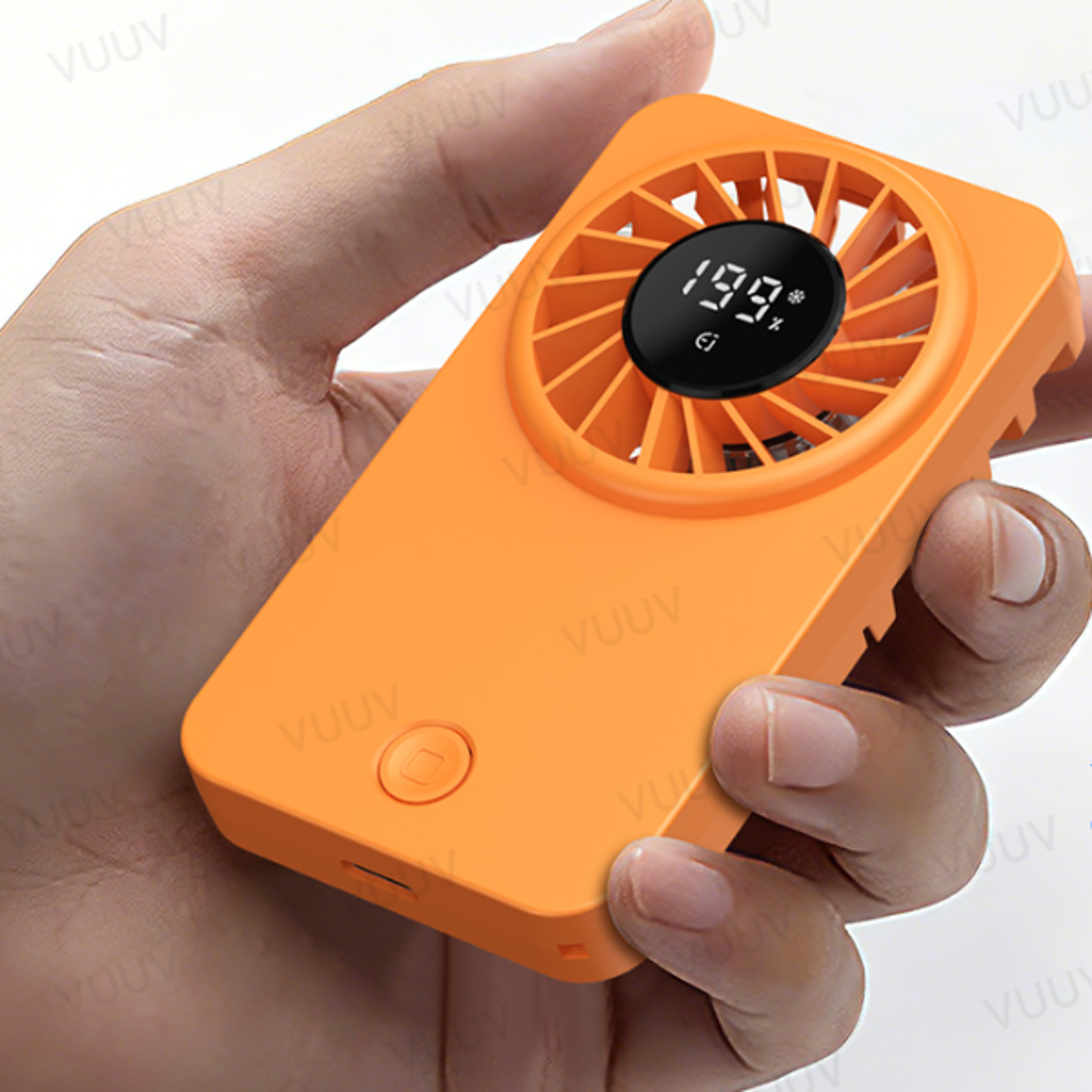 rechargeable handheld cooling fan portable mini air cooler with high speed windw