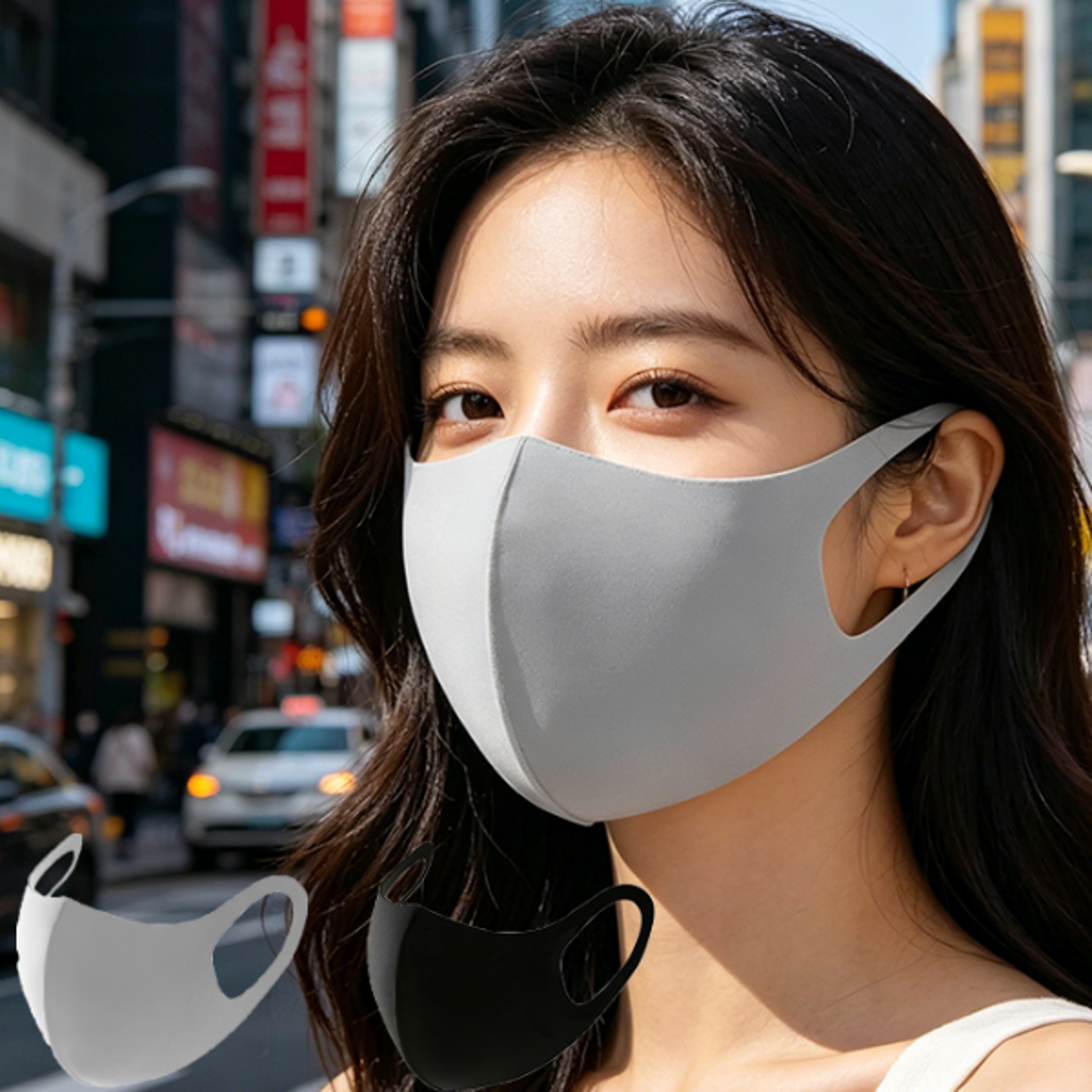 ice silk uv protection face mask breathable cooling face cover for outdoor travel & daily wear