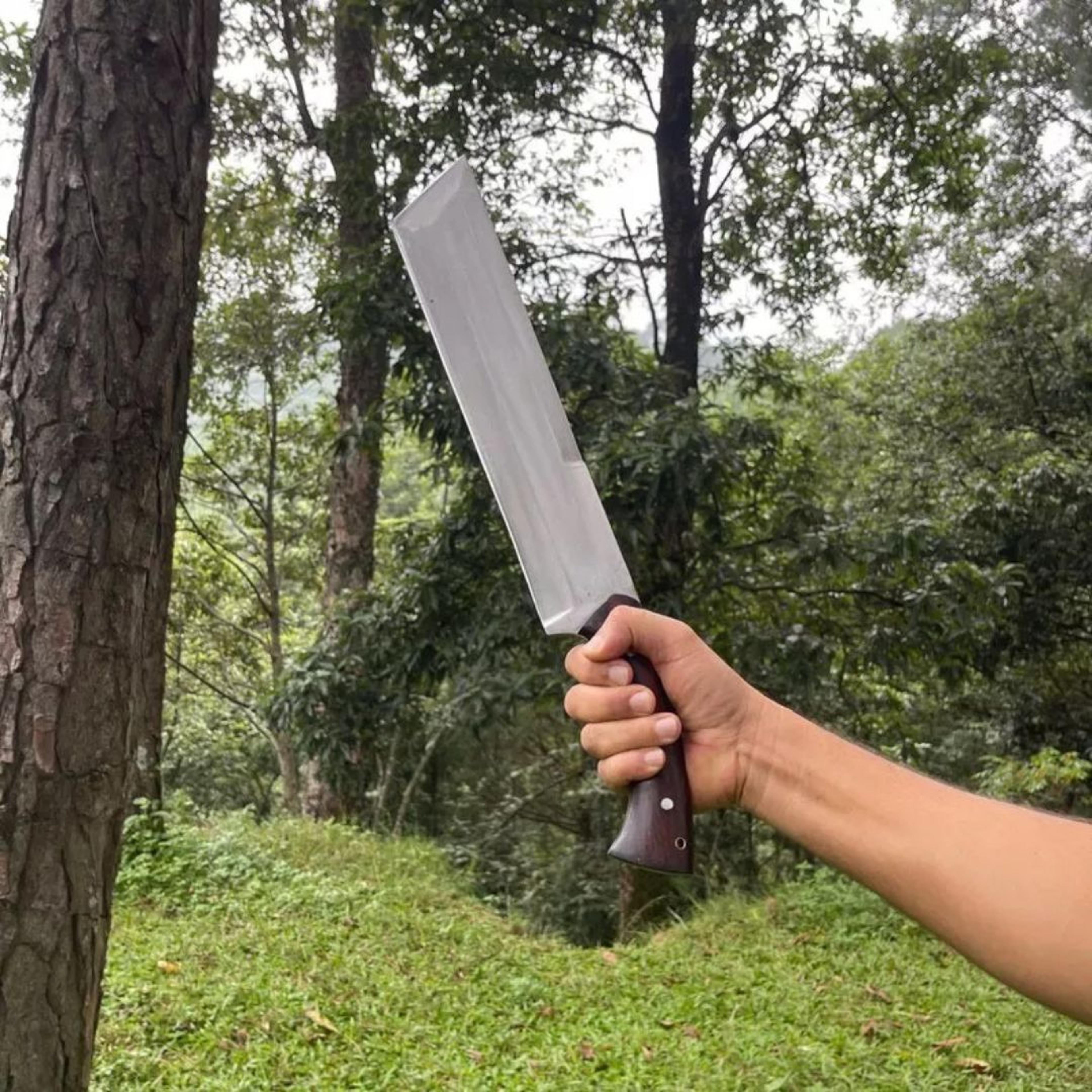 hunting machete knife full tang custom handmade survival knife w/special sheath