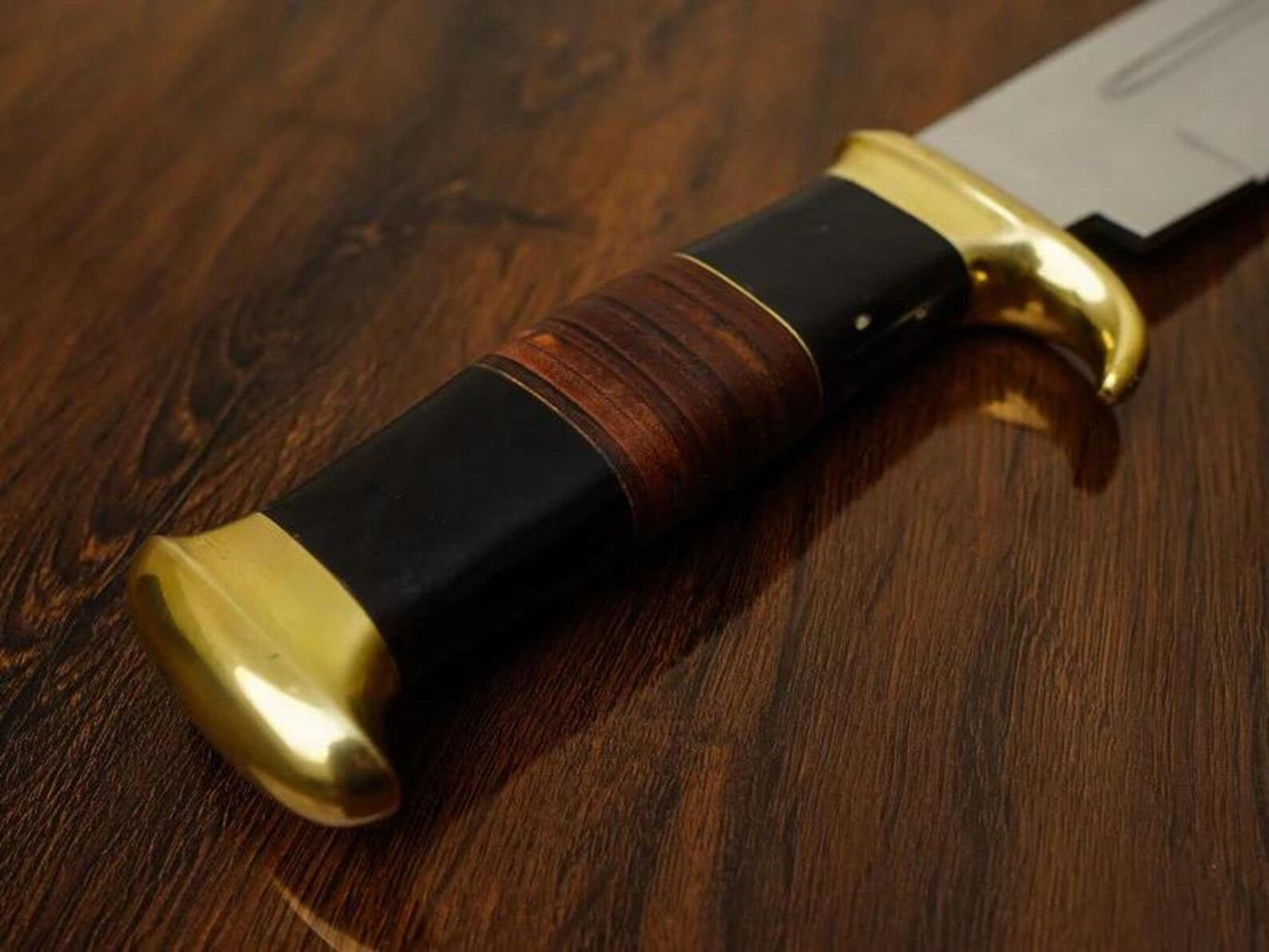 Handcrafted Bowie Knife With Leather Sheath  Full Tang Hunting Knife  Custom Fixed Blade Surv 8