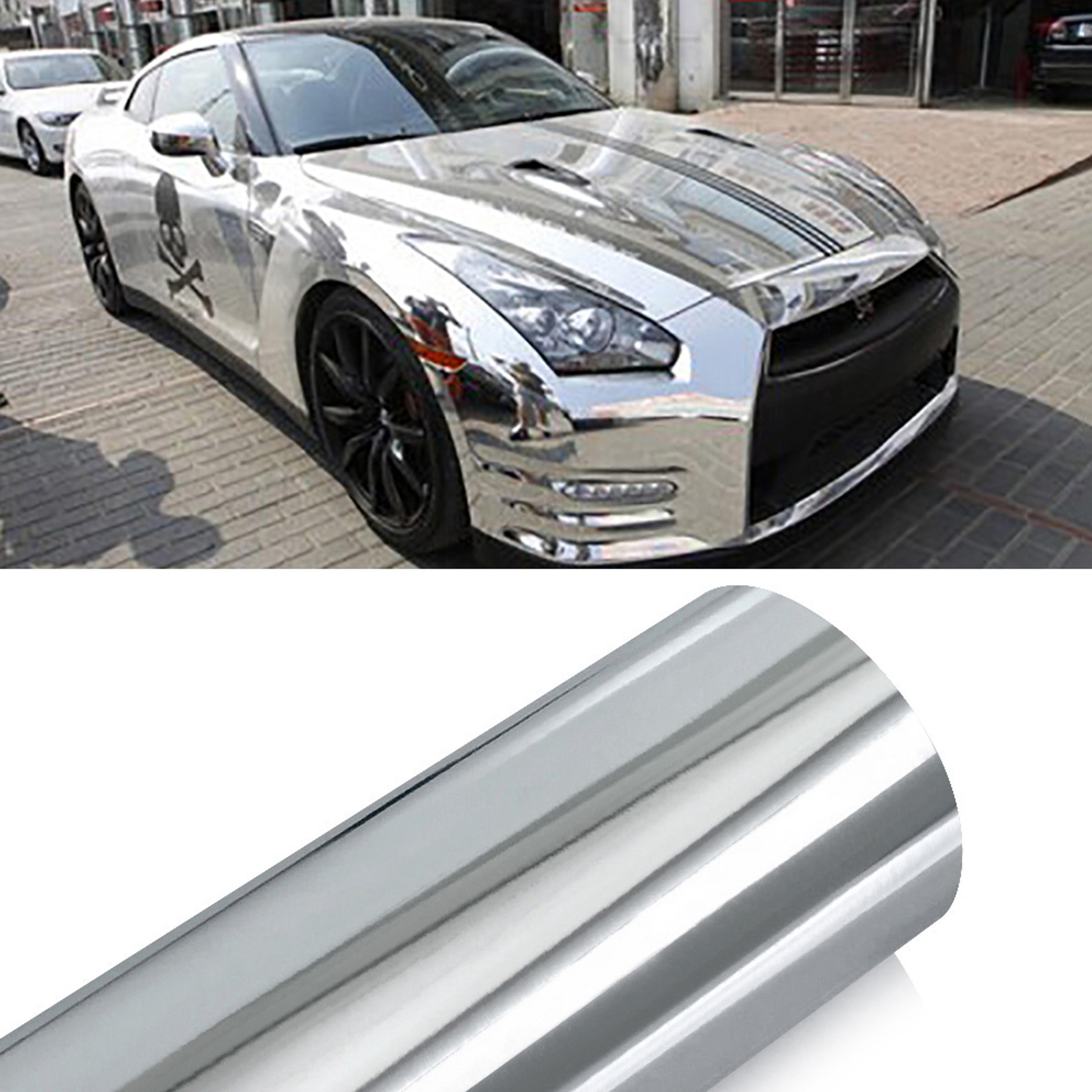 chrome glossy mirror vinyl films, car stickers for vehicle, laptop motorcycle bicycle cover accessories