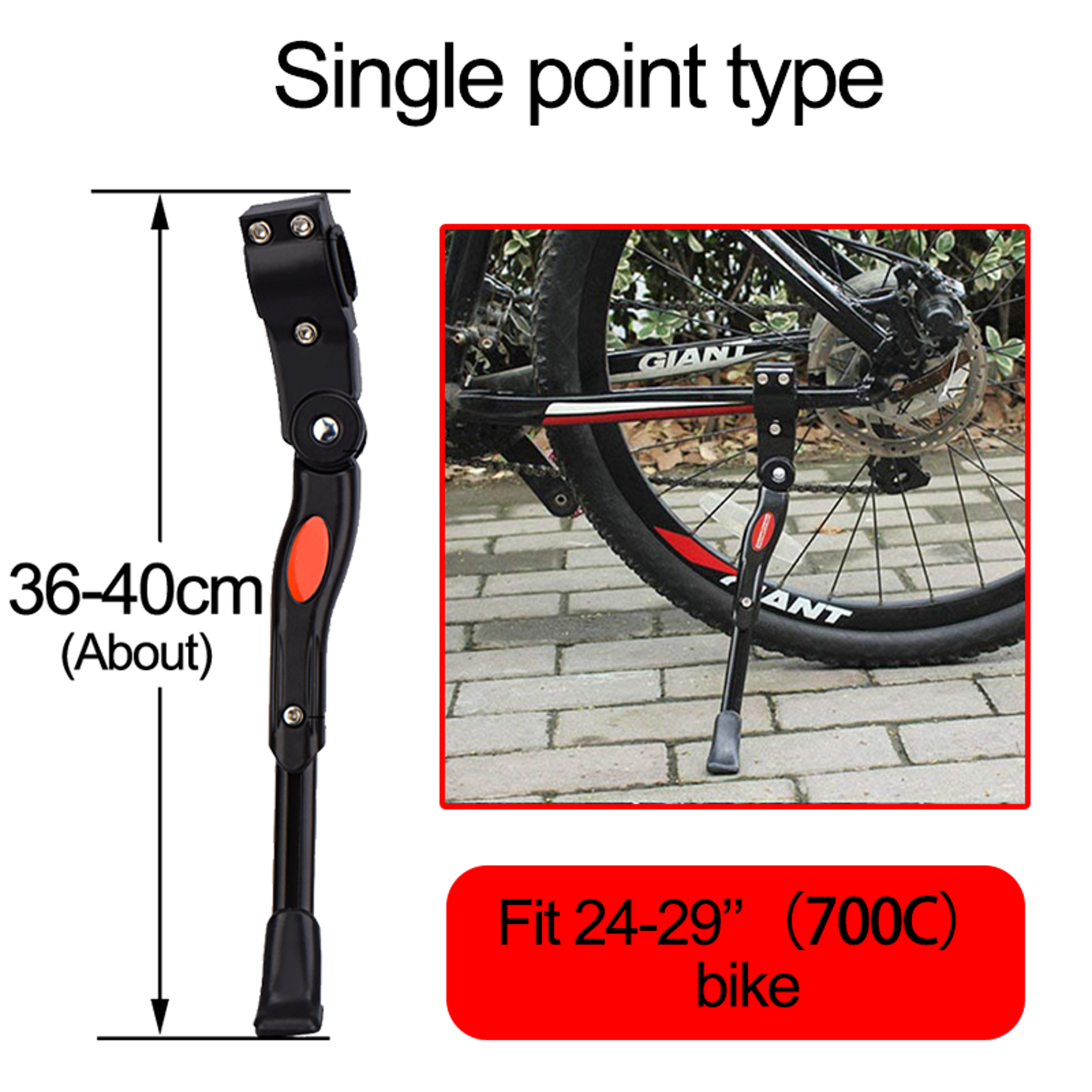 Adjustable Aluminum Road Bike Kickstand Rear Side Support For Mountain Bicycle 7