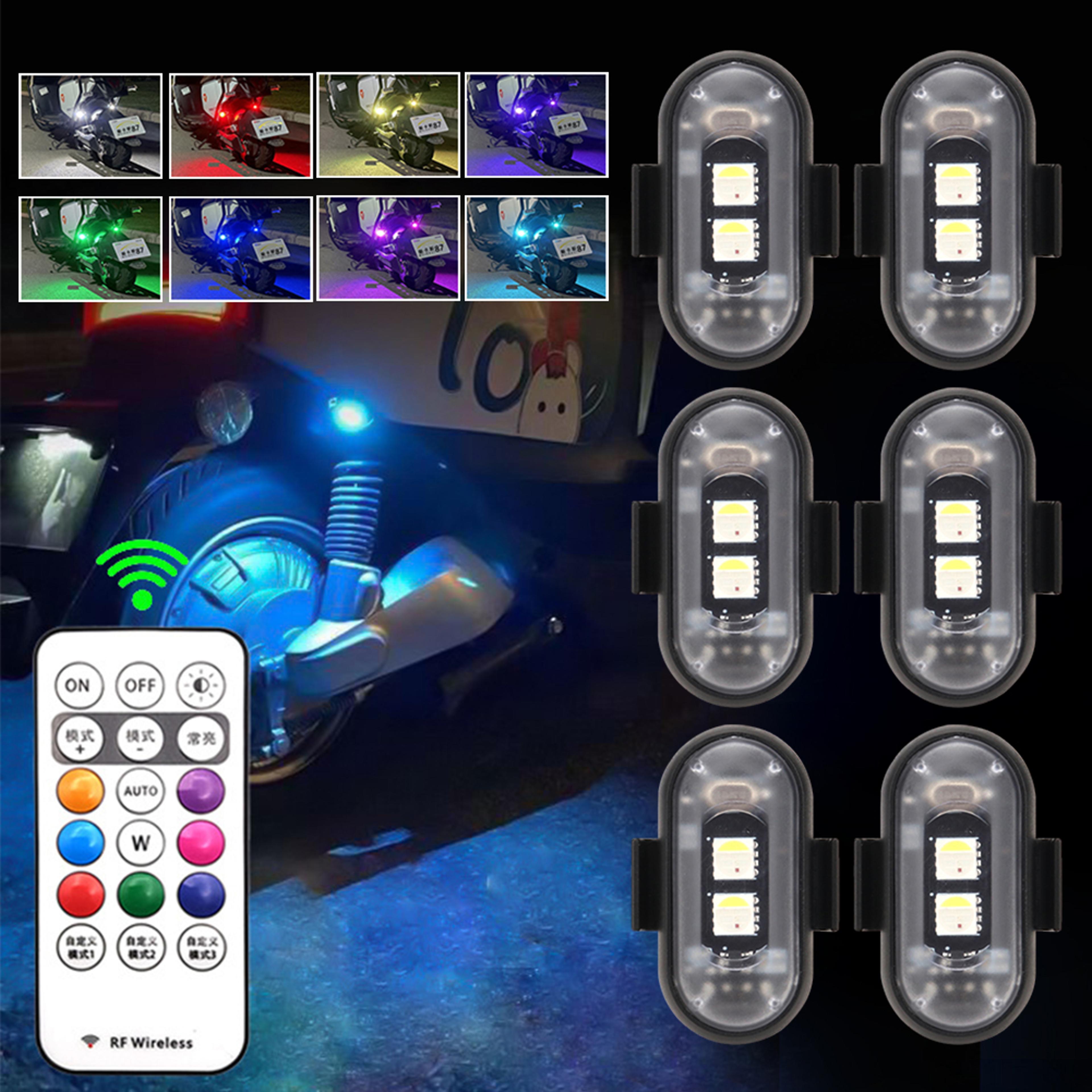 motorcycle led flash position lights, rgb car strobe light, wireless airplane helicopter warning signal accessories