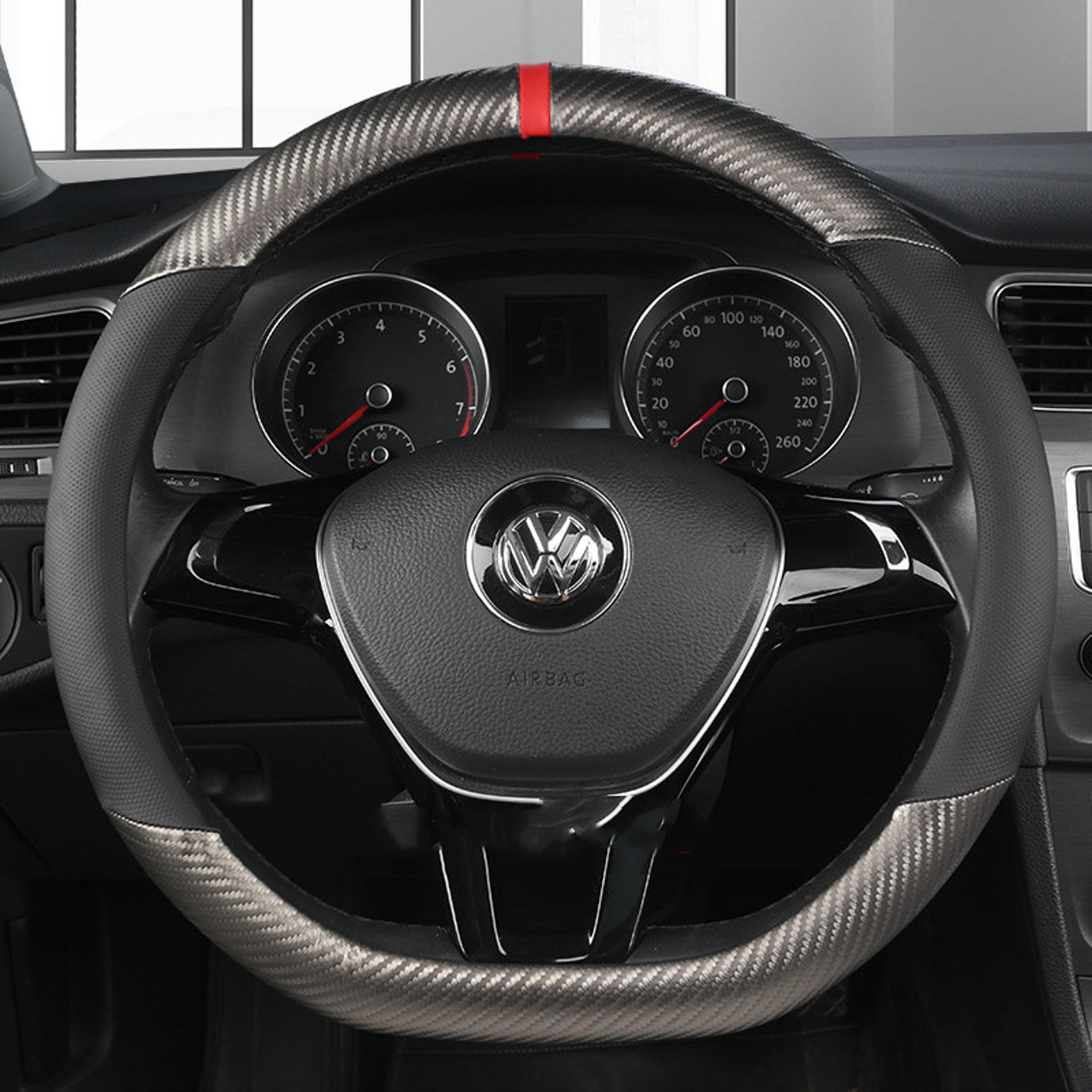 Universal D Shape Steering Wheel Cover Breathable Anti Slip Grip For Car Steering Wheels 2