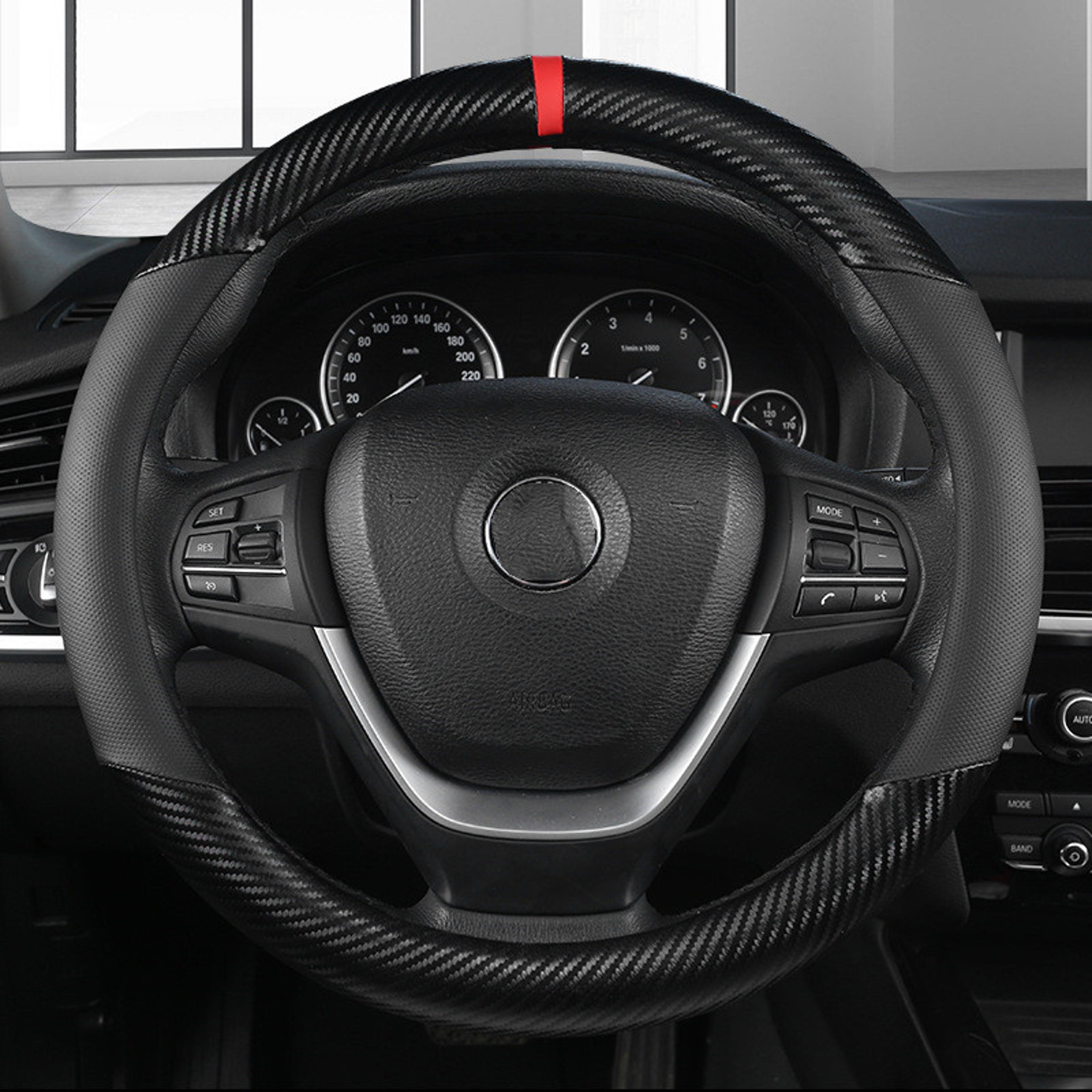 Universal D Shape Steering Wheel Cover Breathable Anti Slip Grip For Car Steering Wheels 3
