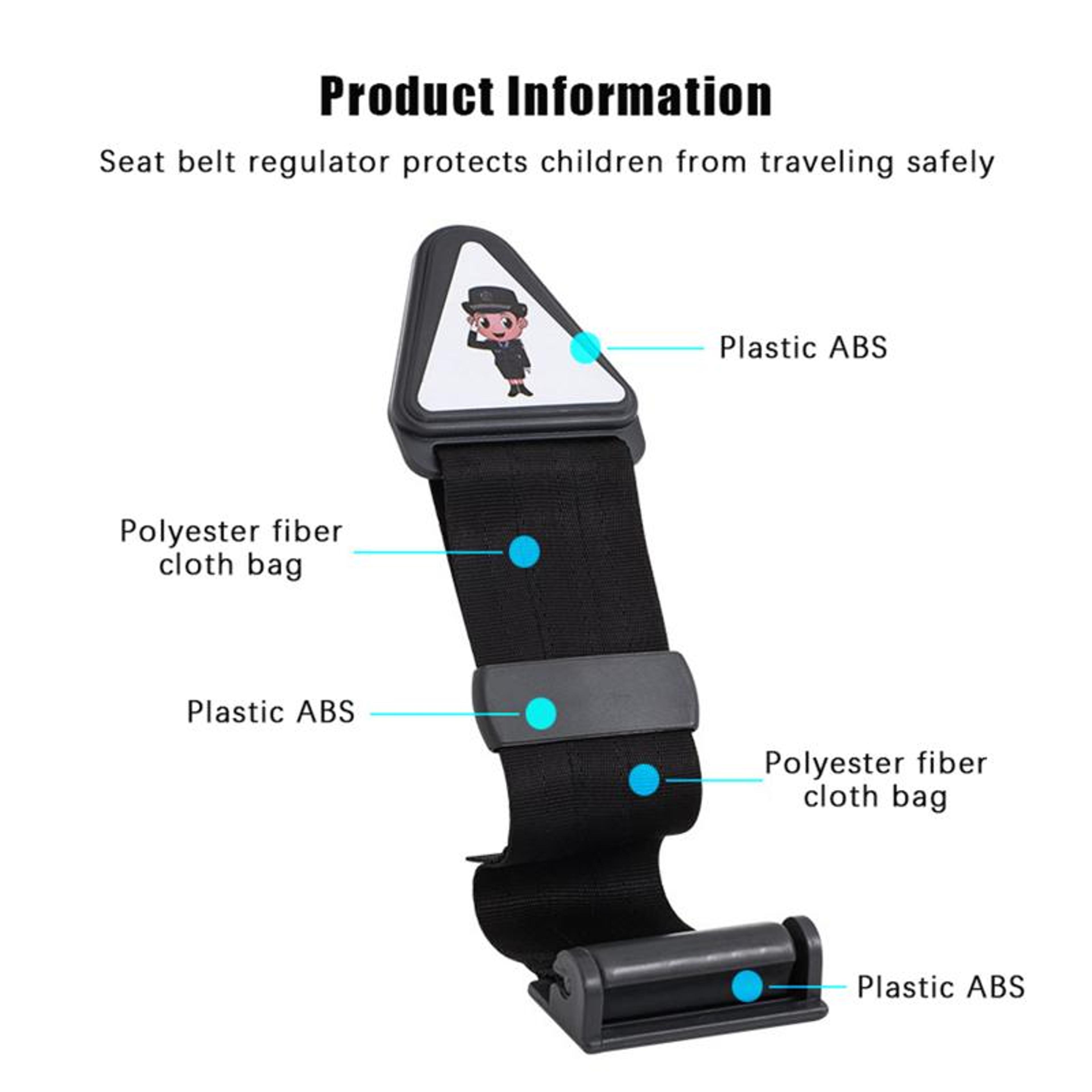 Adjustable Kids Car Safety Harness Child Car Seat Belt With Neck Protection For Travel 3