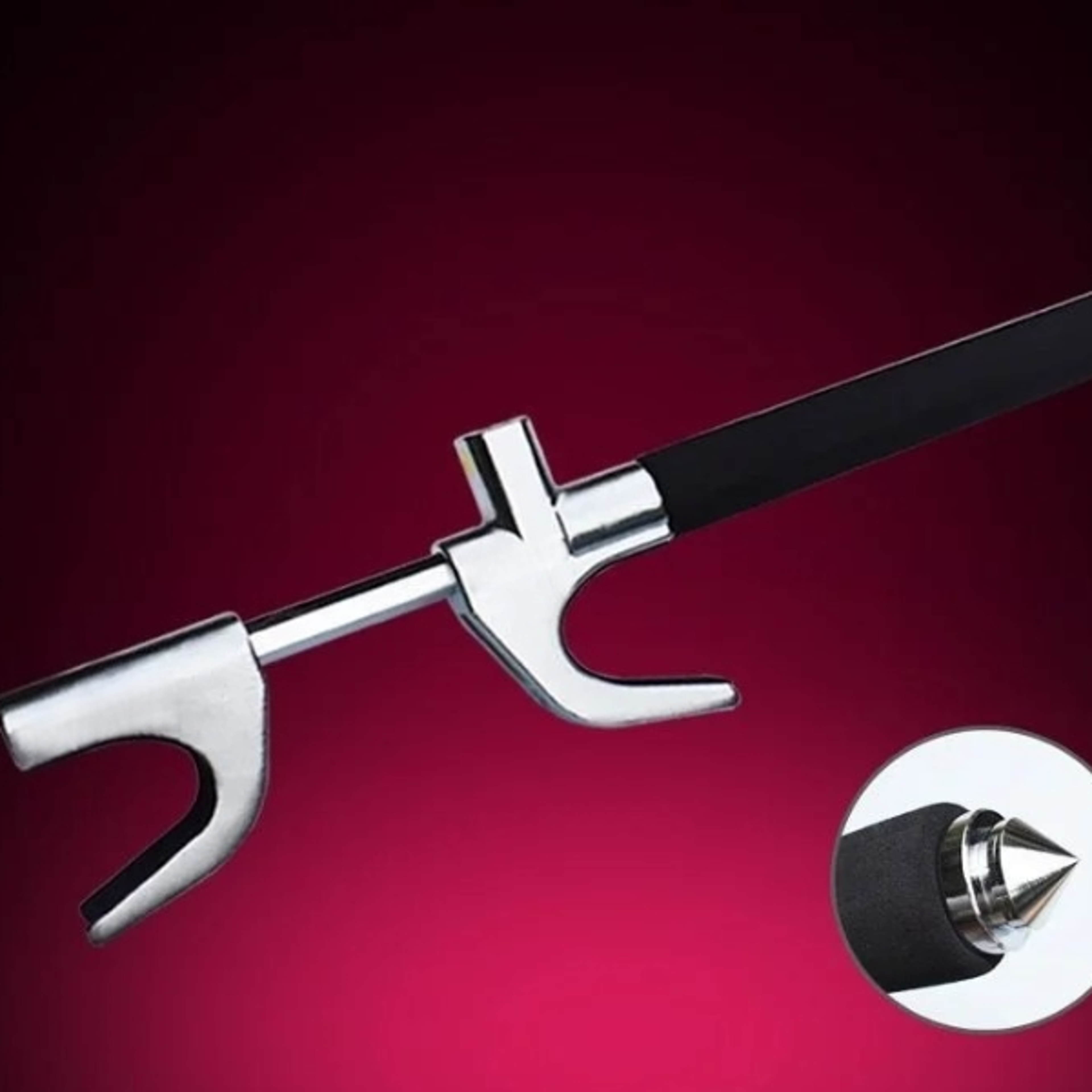steering wheel lock universal car anti theft lock adjustable double hook security device