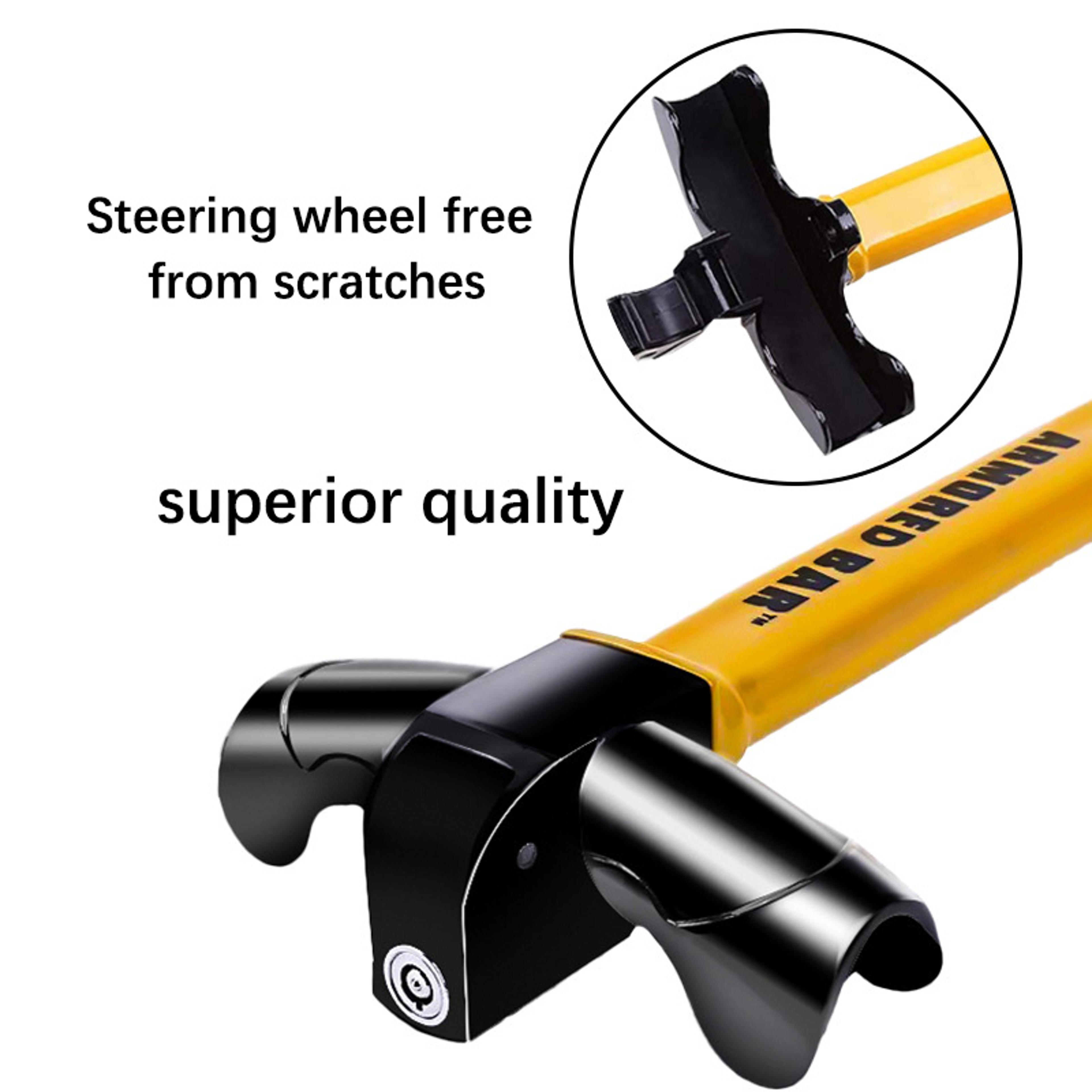 Steering Wheel Lock Heavy Duty T Bar Car Anti Theft Lock Universal Steering Wheel Immobiliser 3