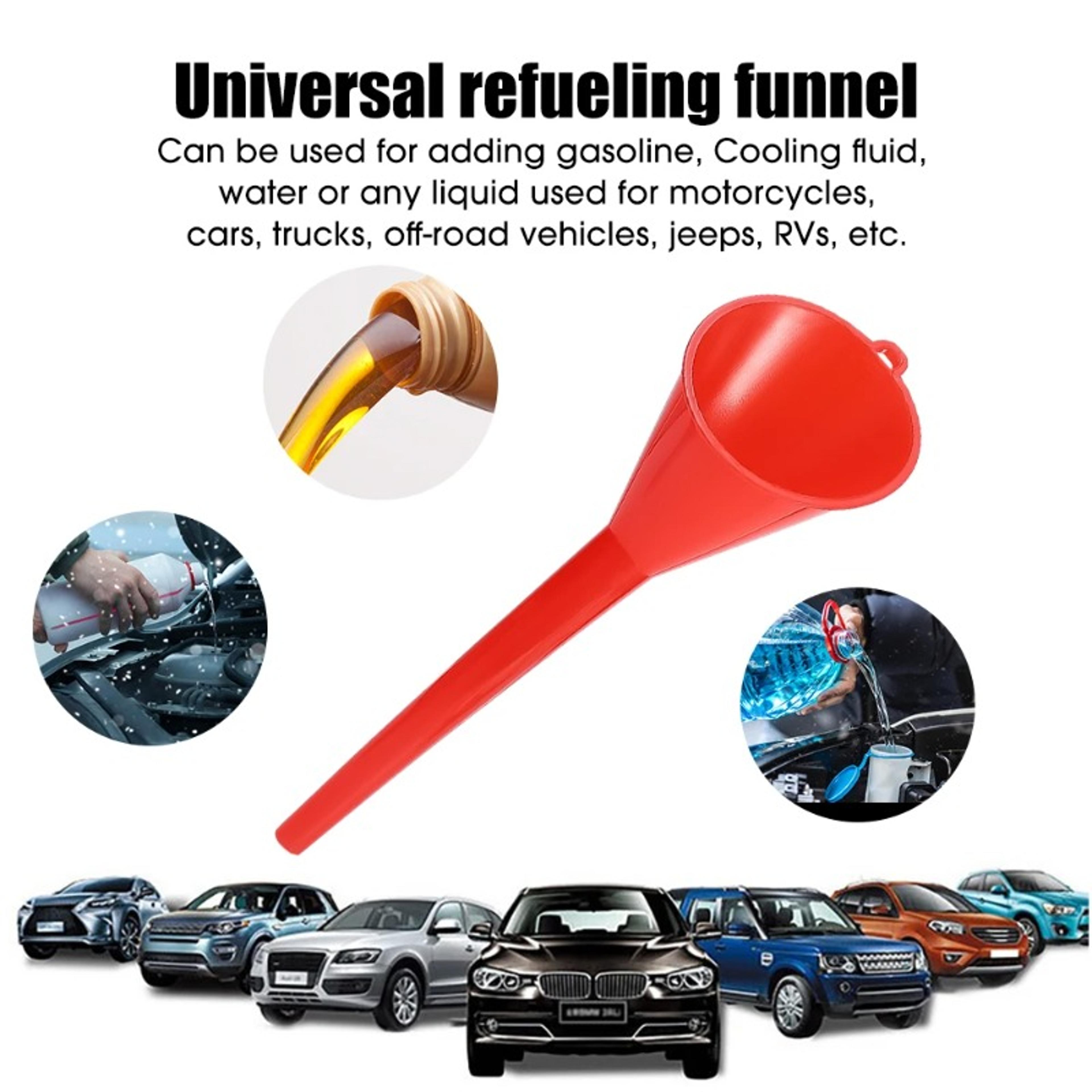 Car Oil Funnel Long Stem Anti Splash Fuel Funnel For Cars Motorcycles And Small Engines 1