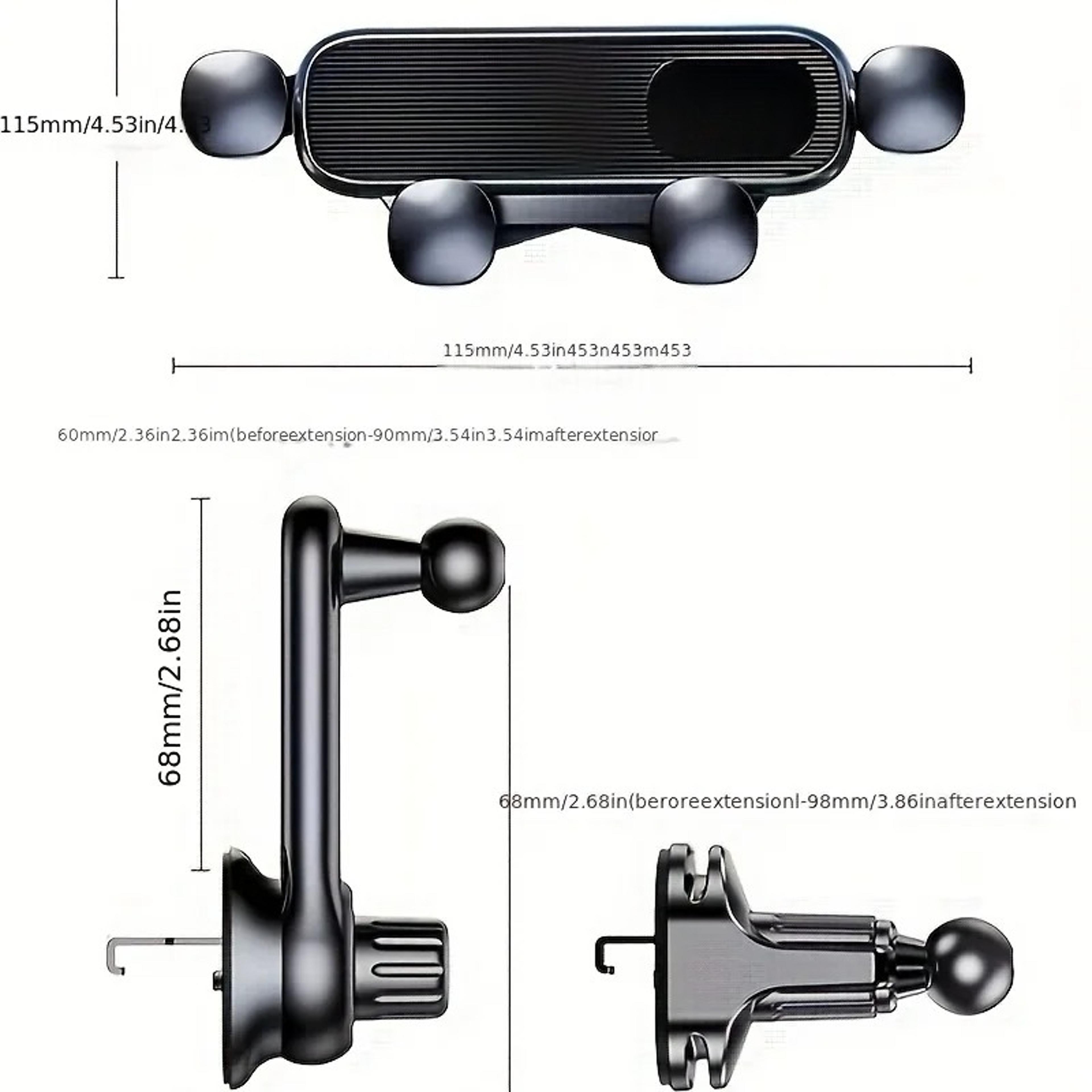 Foldable Gravity Car Phone Holder For Air Vent With Rotating Mount 1