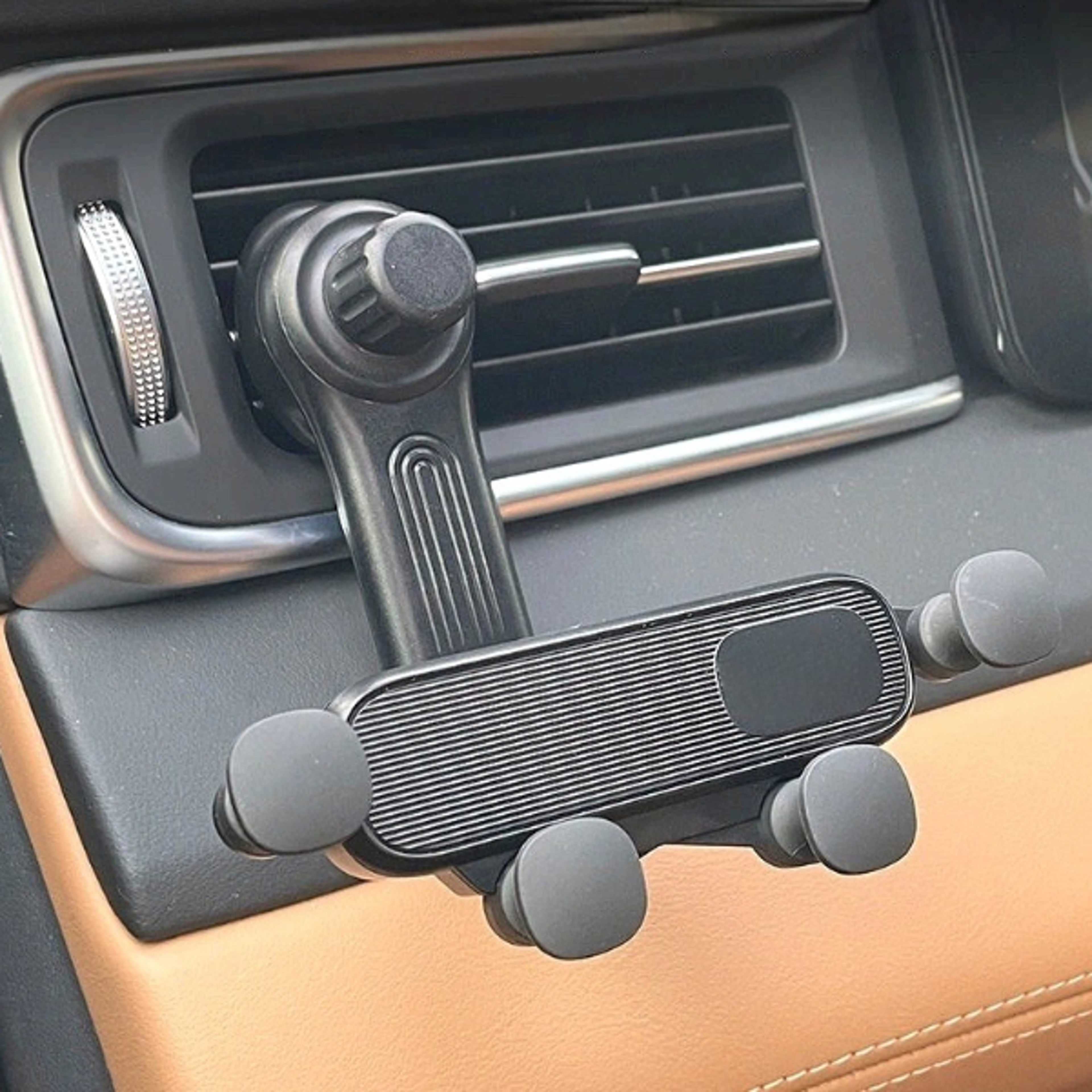 foldable gravity car phone holder for air vent with rotating mount