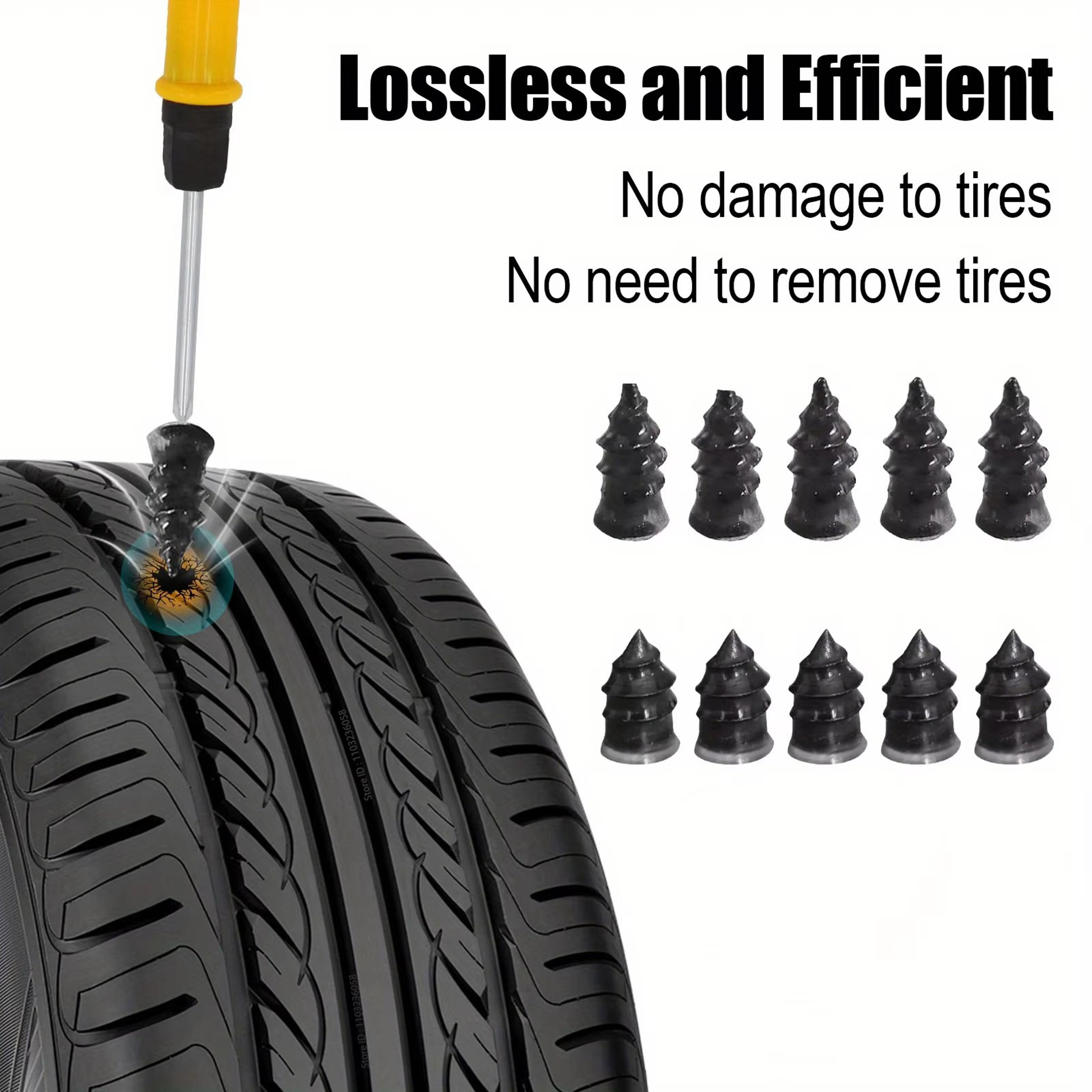 Car Tire Repair Kit Tubeless Tire Plug Tool Set With EVA Storage Case For Cars Motorcycles  Bikes 6