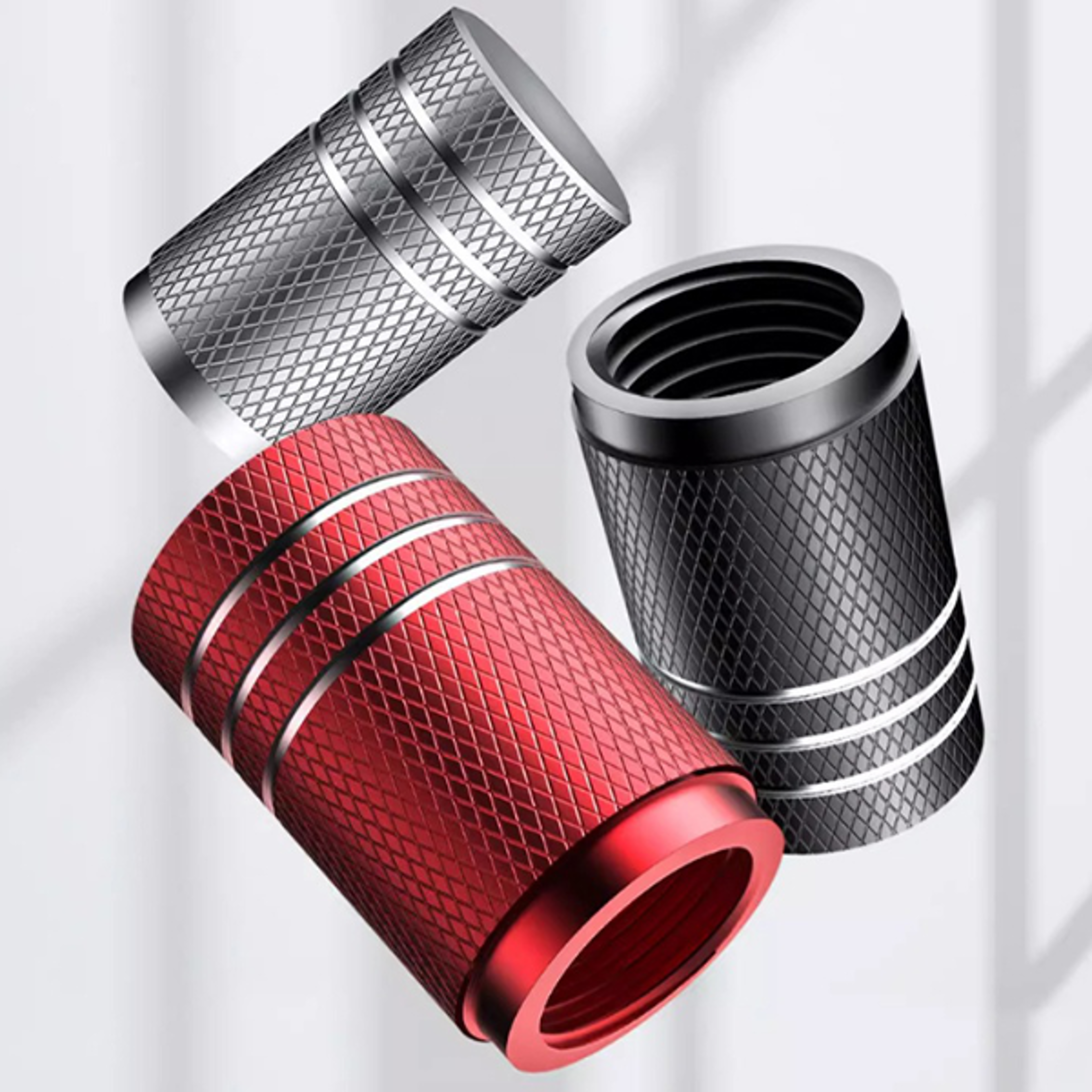 universal tire valve stem caps aluminum valve covers set of for cars suvs trucks & motorcycles