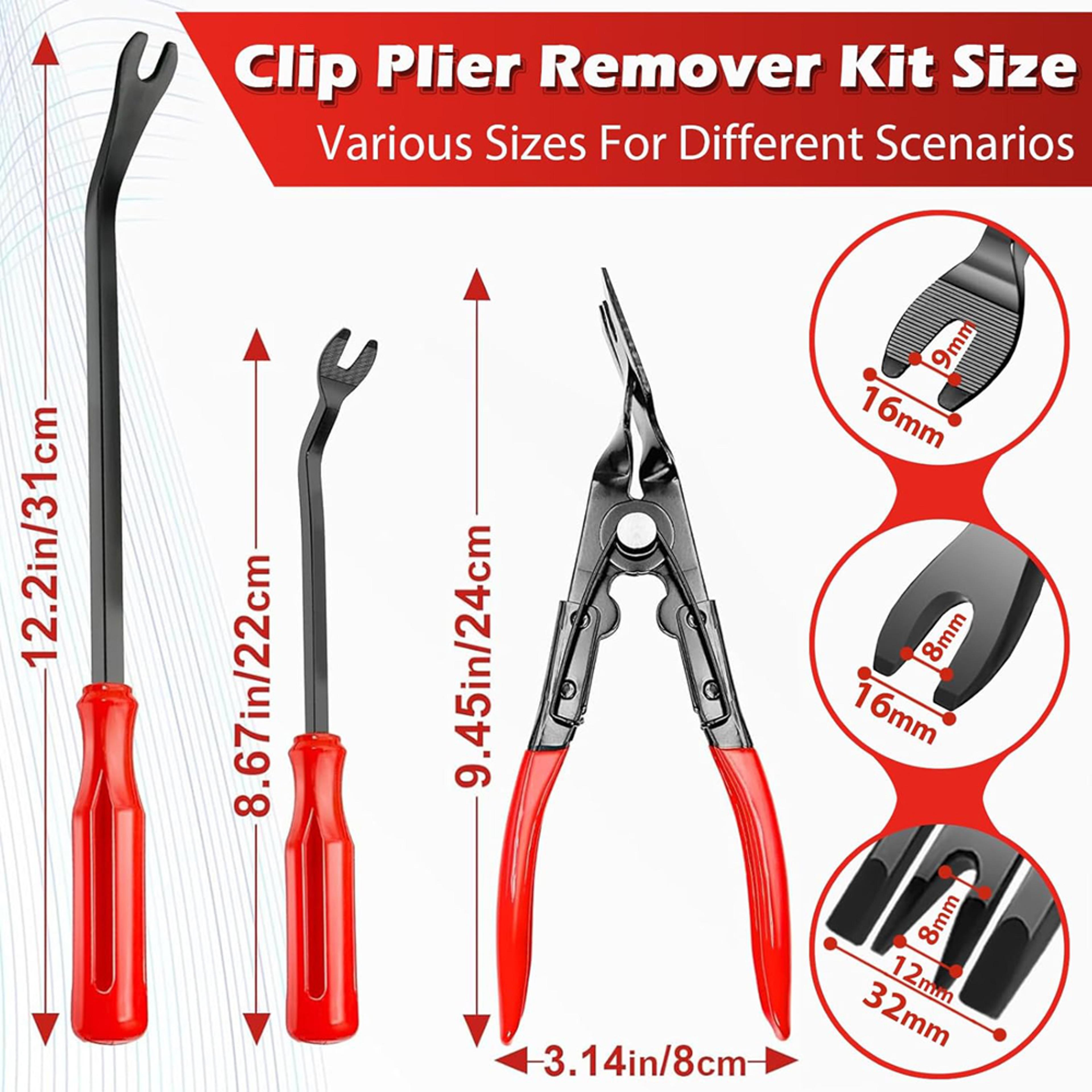 Car Trim Removal Tool  Auto Trim Removal Kit With Fastener Clip Pliers For Interior Panel Removal 2