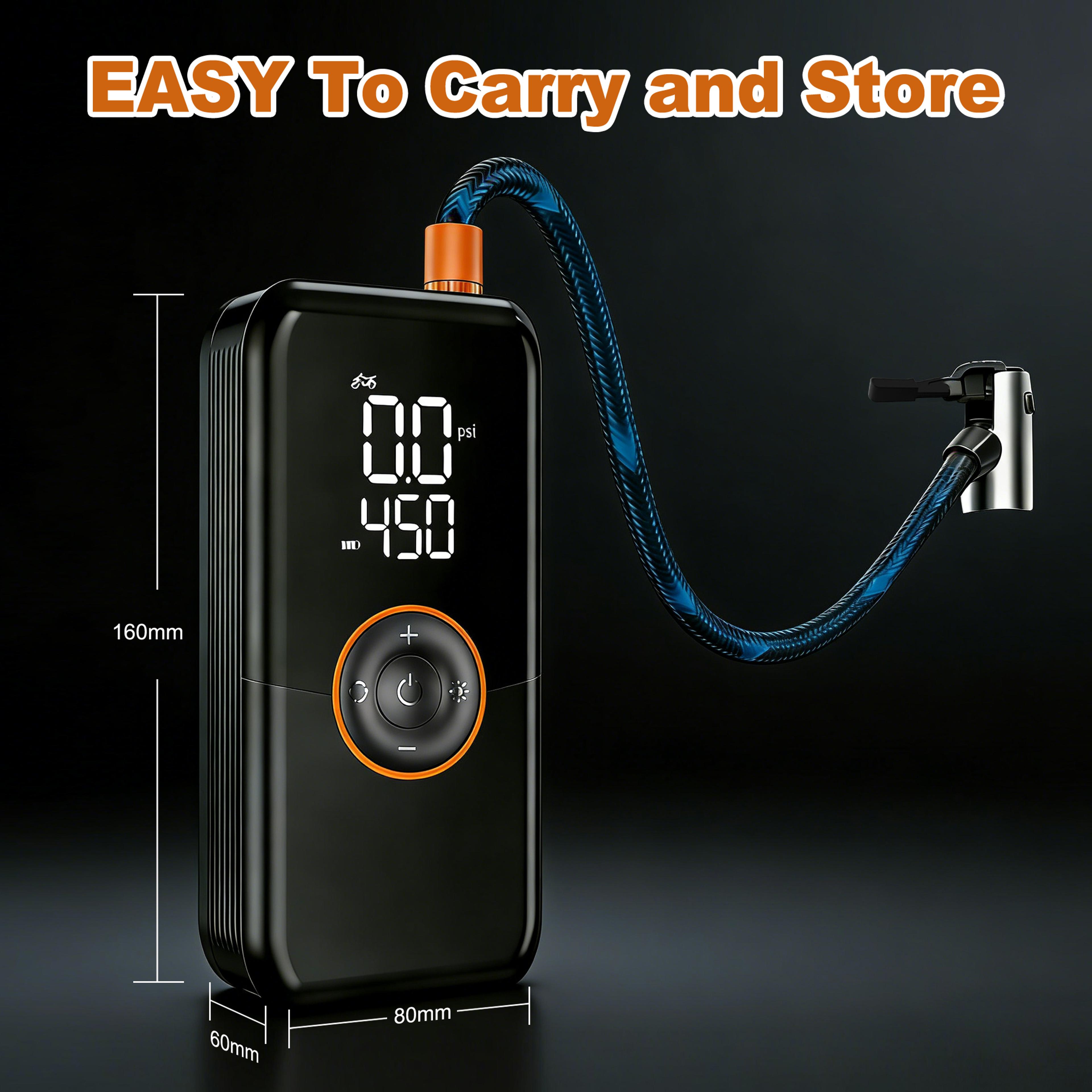 Portable Tire Inflator Air Compressor PSI Cordless Air Pump For Car Bike 7