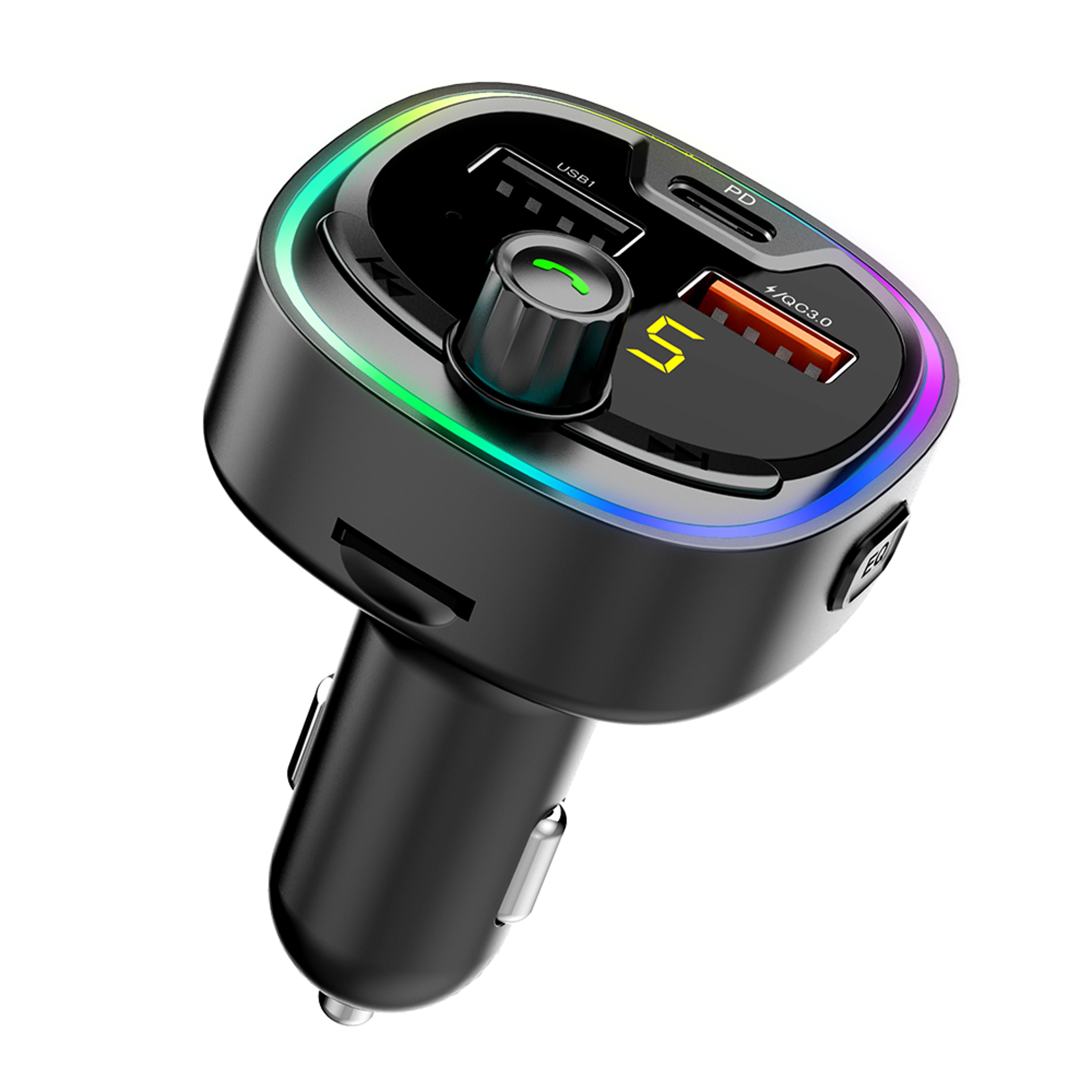 Wireless Car FM Transmitter With USB C Fast Charger And Hands Free Calling 1