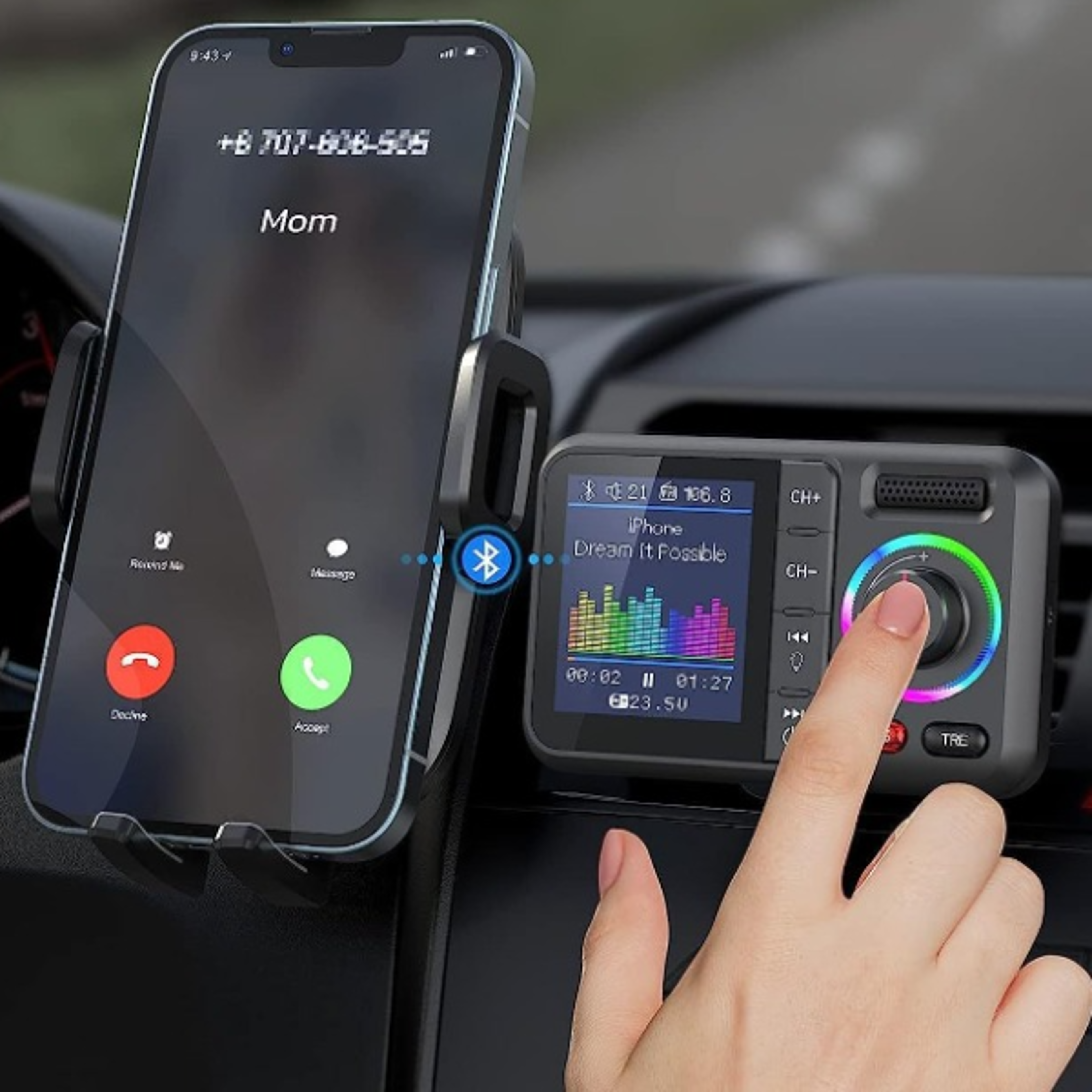 car multimedia player bluetooth fm transmitter with usb sd support