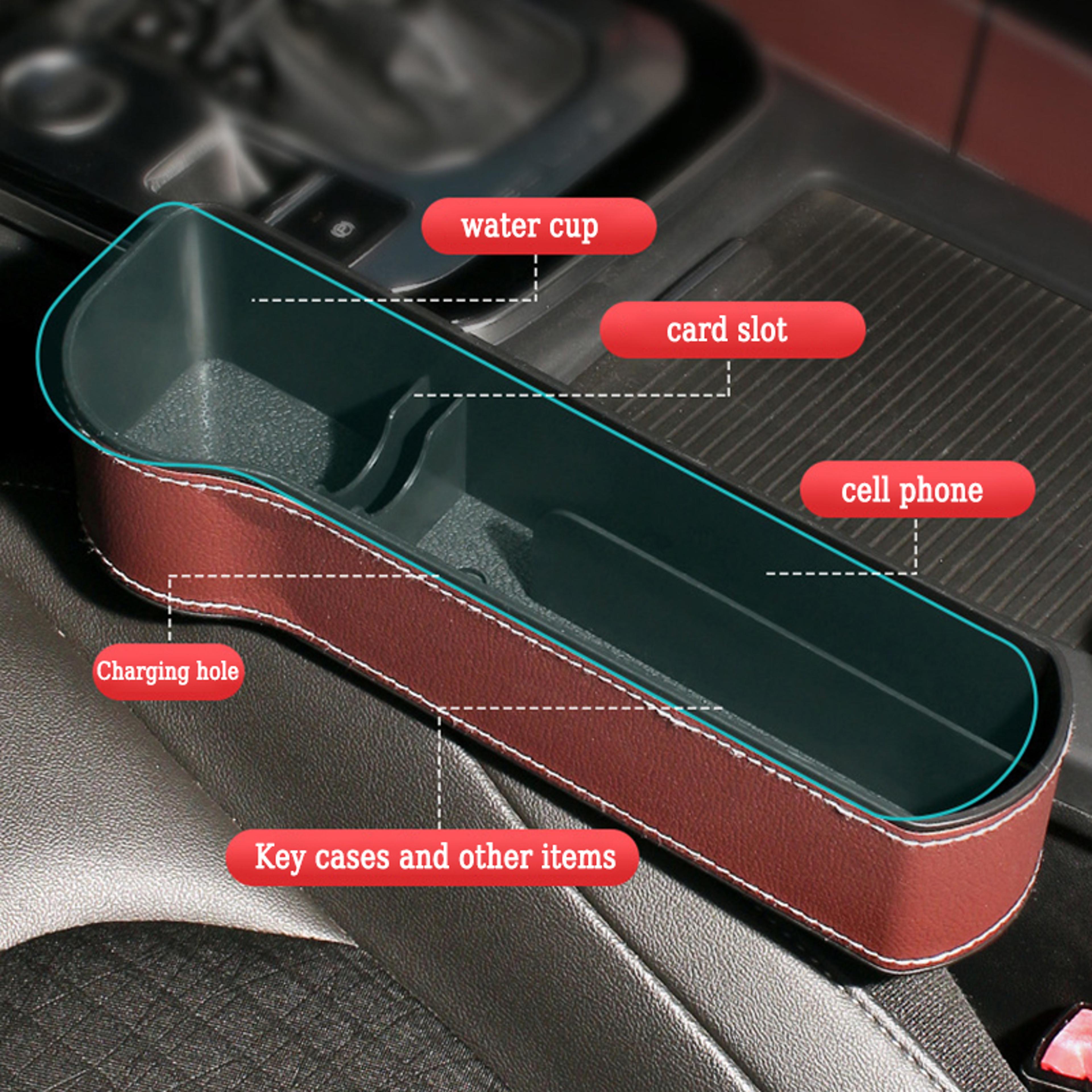 Car Seat Gap Filler Organizer Universal Car Storage Box For Phones Keys  Cards 3