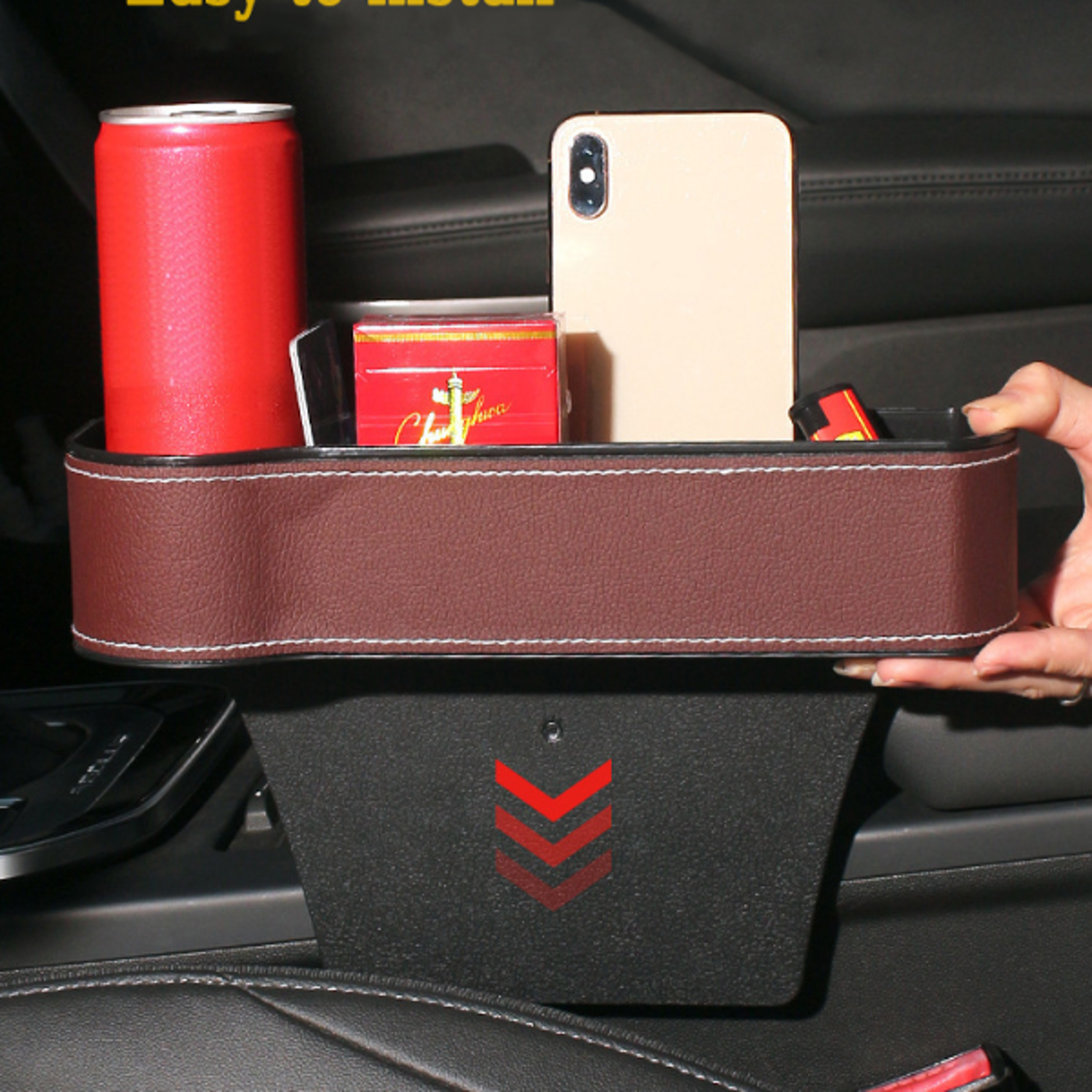 car seat gap filler organizer universal car storage box for phones keys & cards