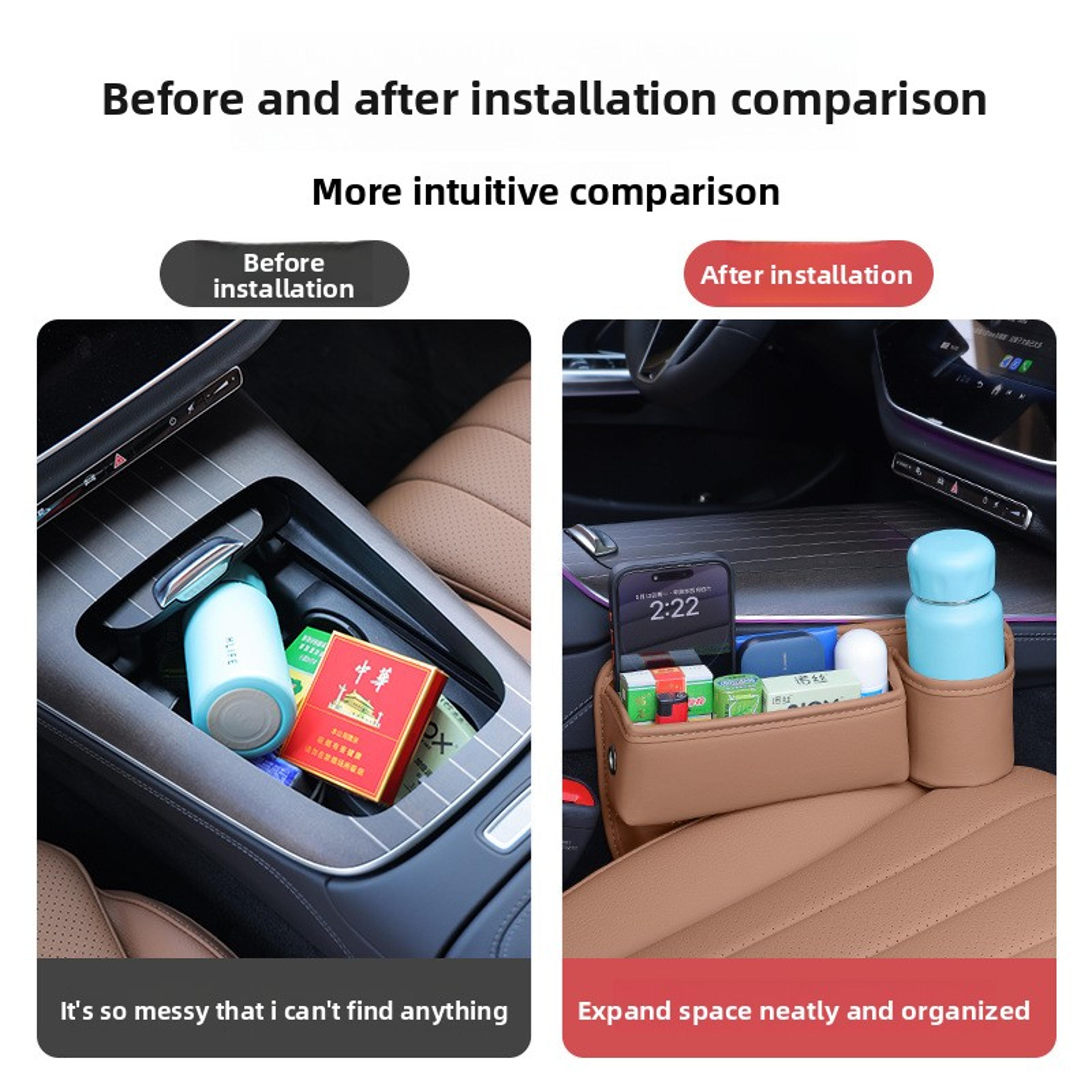 Car Seat Gap Filler Storage Box Organizer For Opel Mokka  Corsa Interior Accessories 3