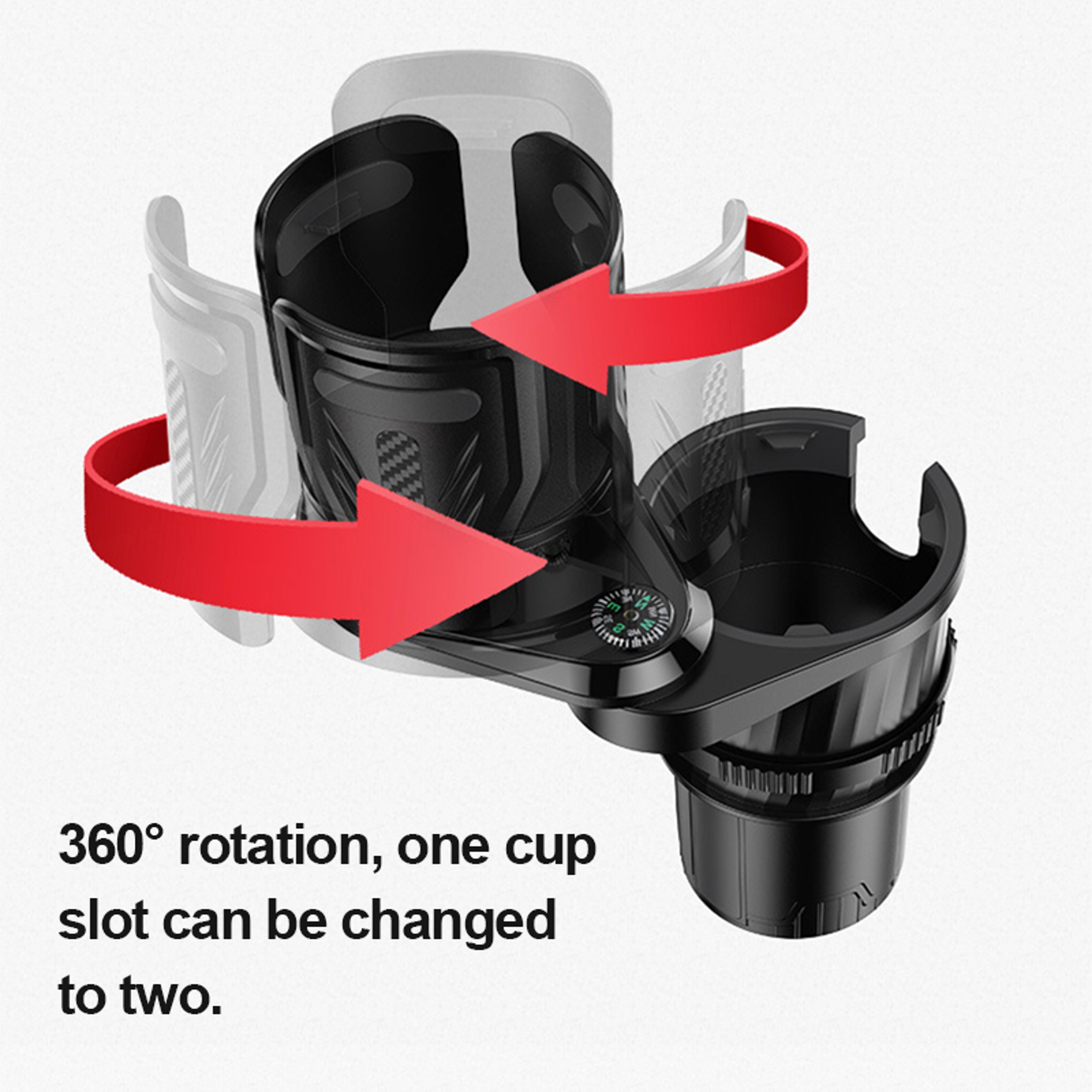 Car Cup Holder Expander With Phone Holder  Bottle Organizer Adapter 1