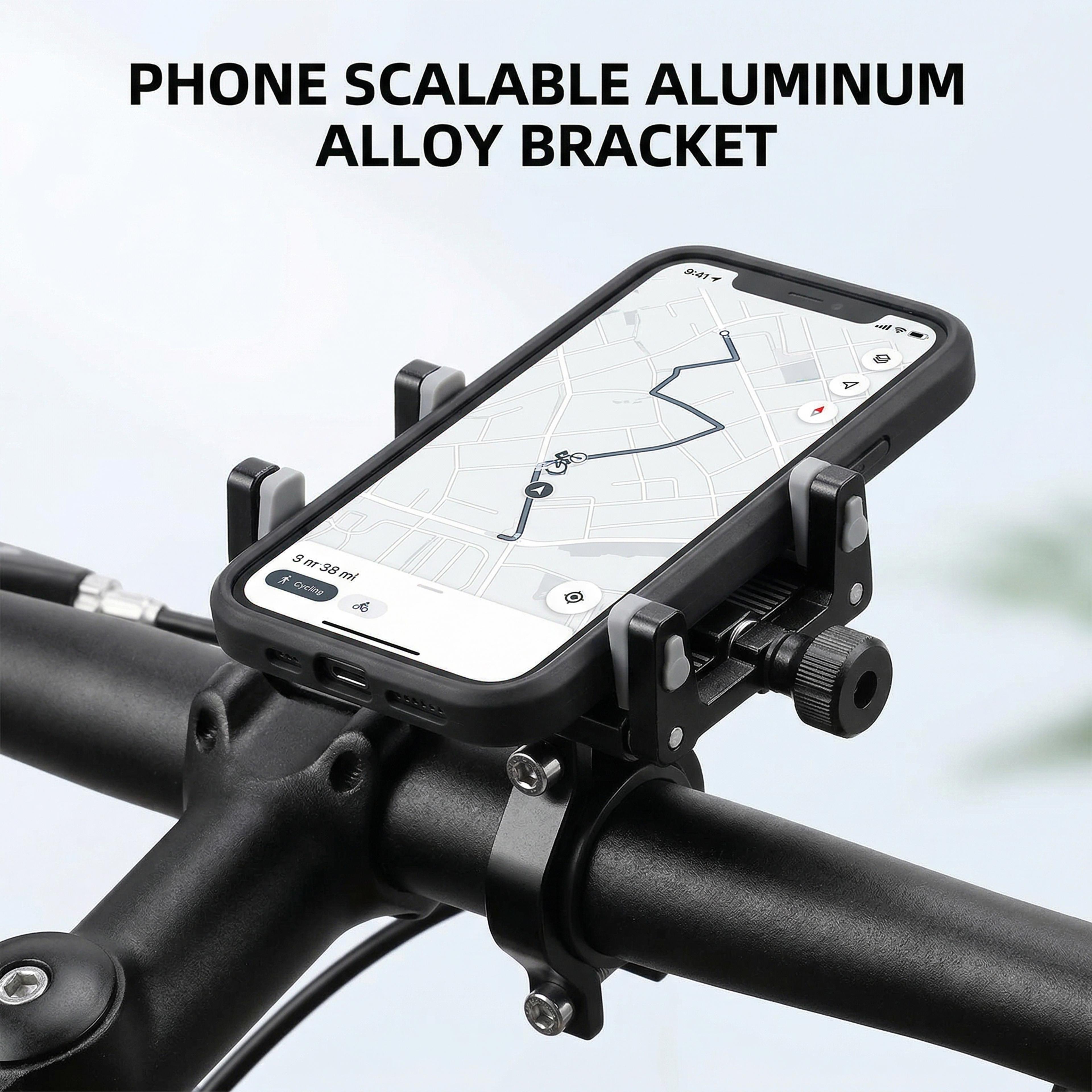 CNC Four Claws Bike Phone Holder Aluminum Alloy Motorcycle Phone Mount 1