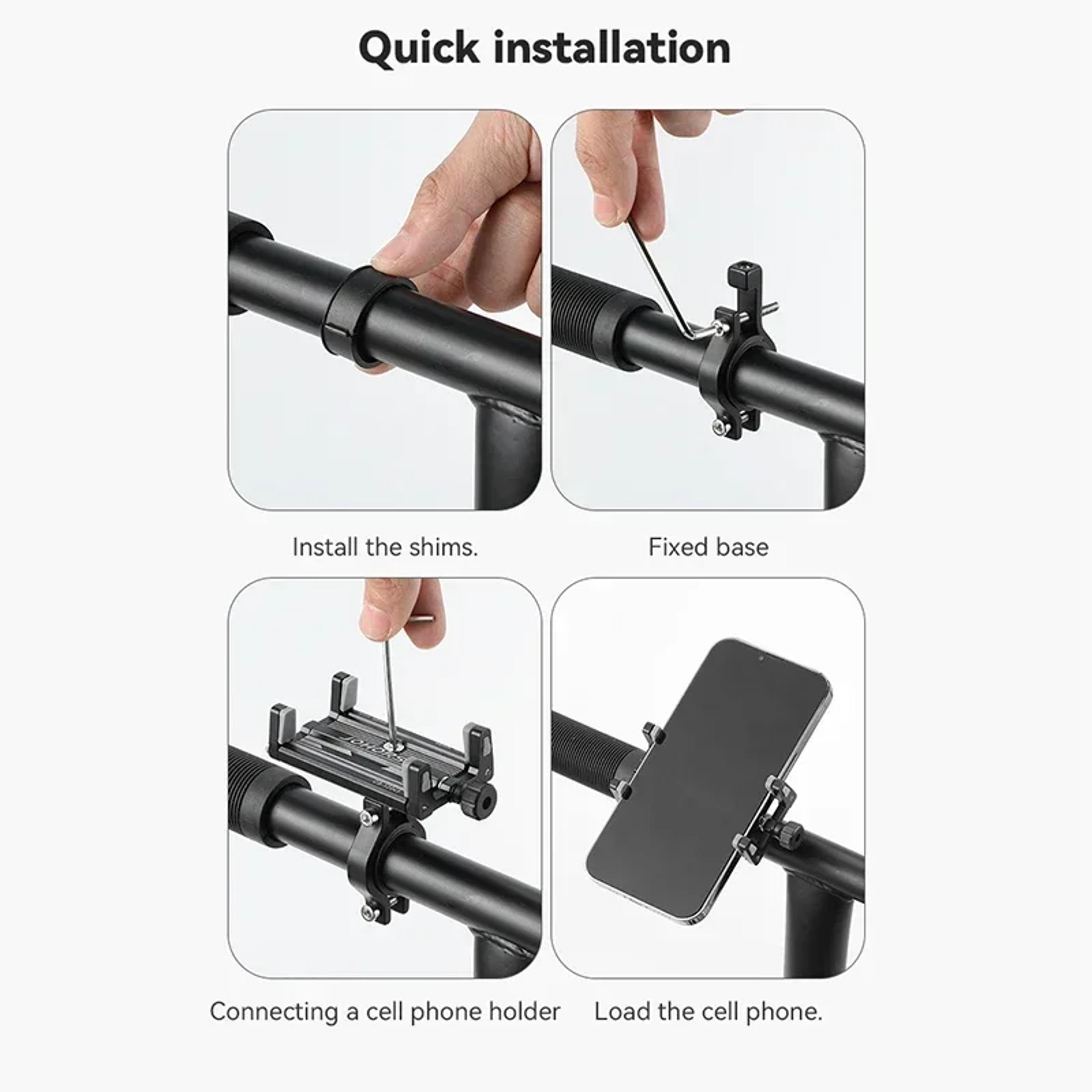CNC Four Claws Bike Phone Holder Aluminum Alloy Motorcycle Phone Mount 5