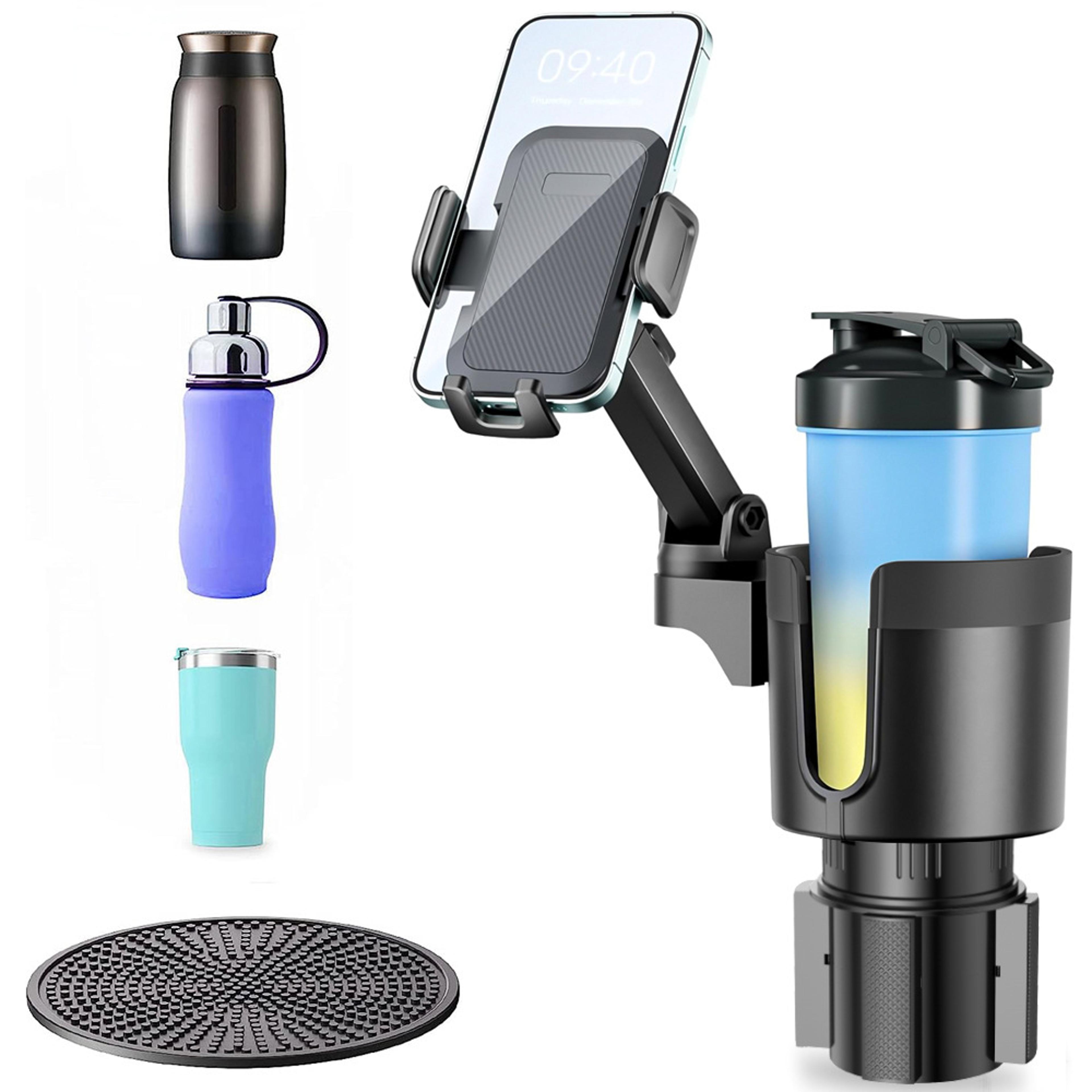 Multifunctional Car Cup Holder With Phone Holder Adjustable Drink Organizer 3