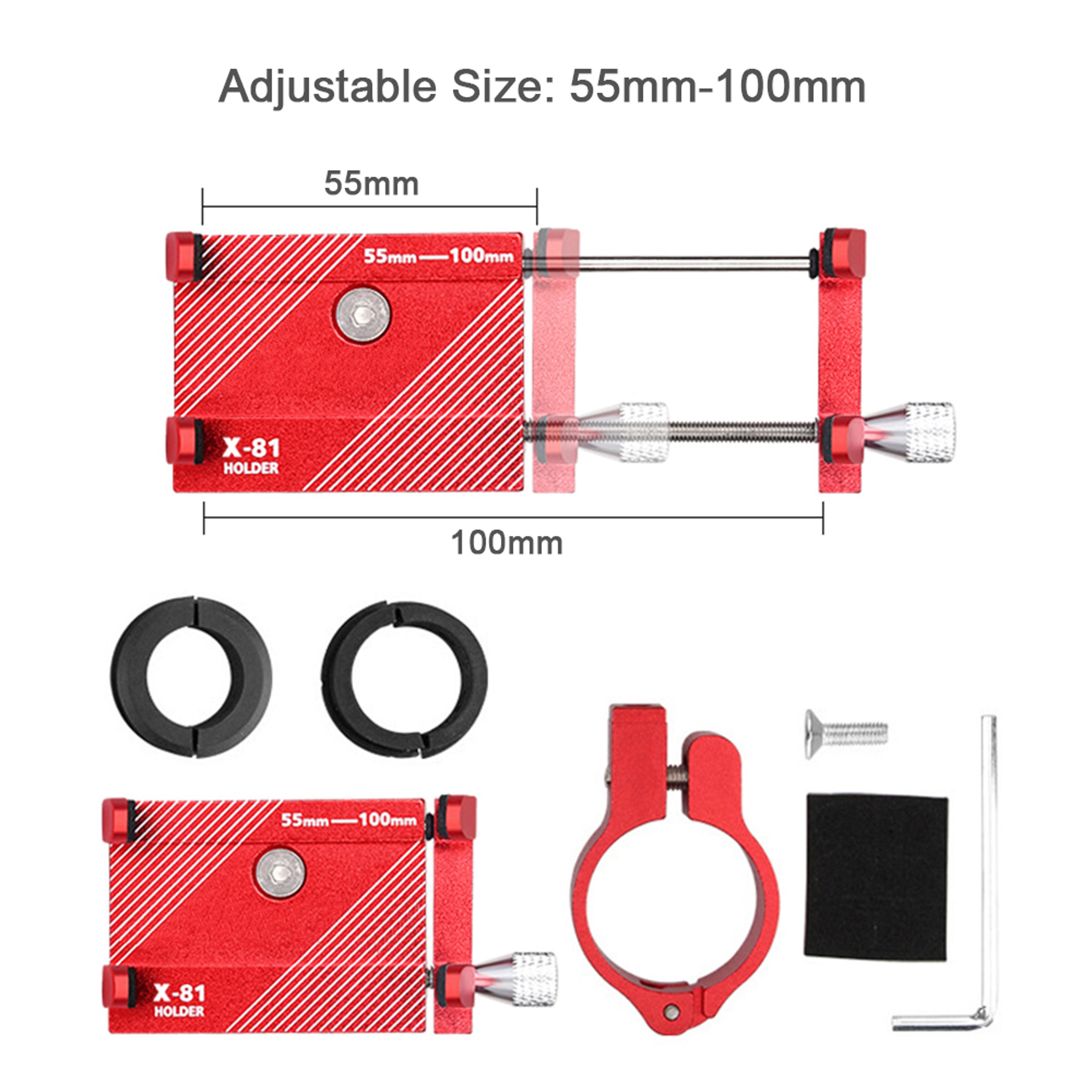 Universal Aluminum Bike Phone Mount 360 Rotation Motorcycle Handlebar Phone Holder 3