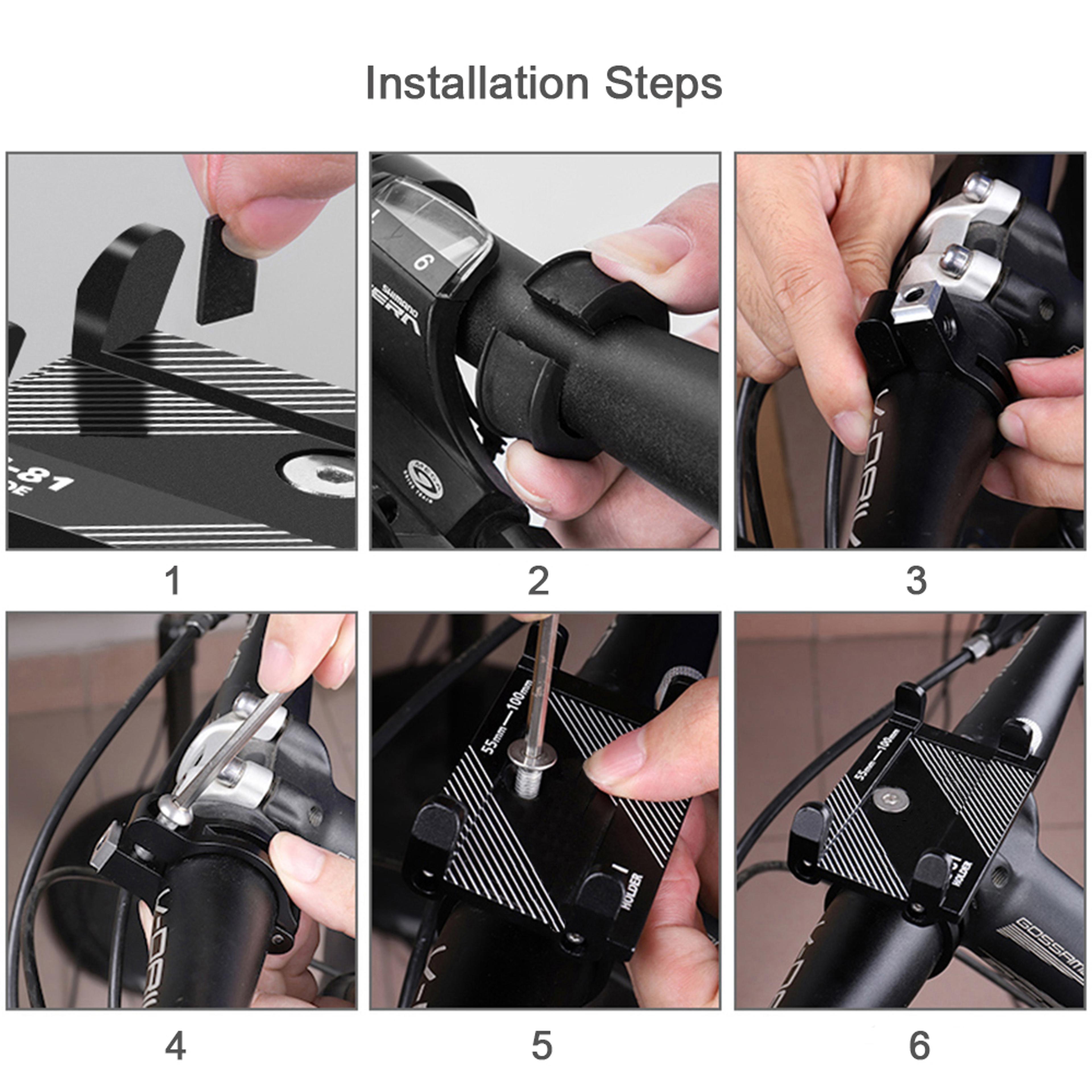 Universal Aluminum Bike Phone Mount 360 Rotation Motorcycle Handlebar Phone Holder 5